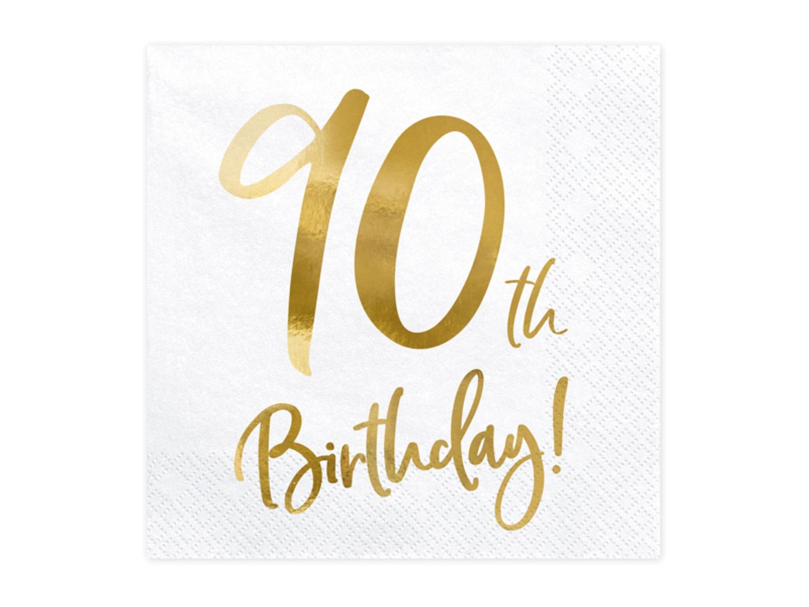 partydeco Papierserviette Servietten 'Birthday Gold' 20Stk./33x33cm, #90