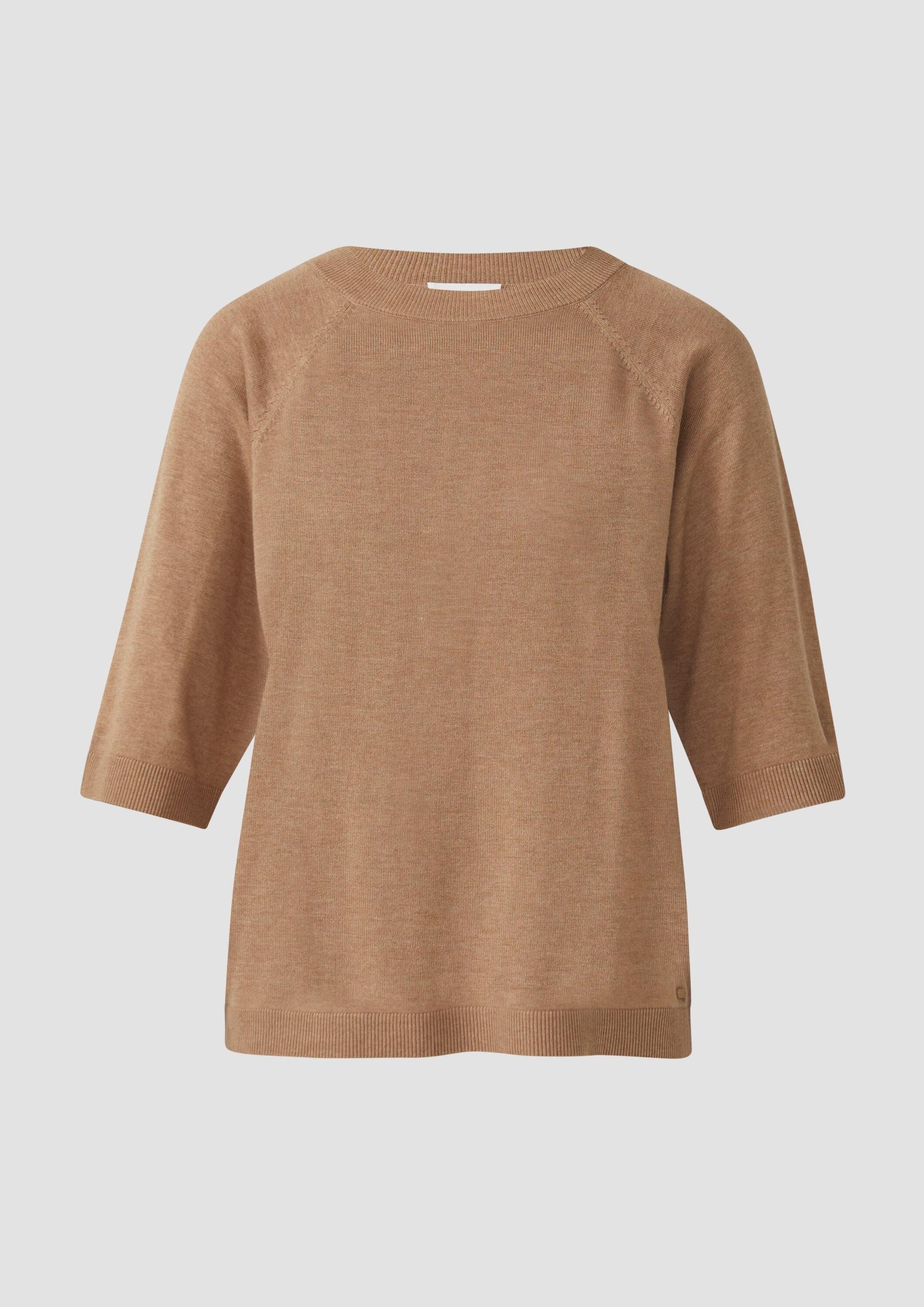 s.Oliver Kurzarmpullover Strickpullover Leichter Kurzarm-Strickpullover