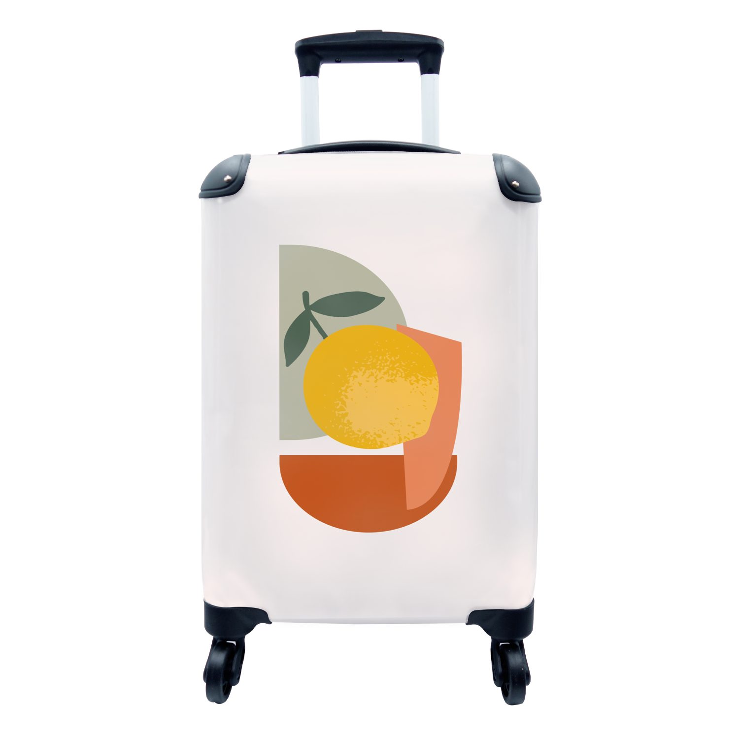 MuchoWow Handgepäckkoffer Zitrone - Früchte - Farben, 4 Rollen, Reisetasche mit rollen, Handgepäck für Ferien, Trolley, Reisekoffer