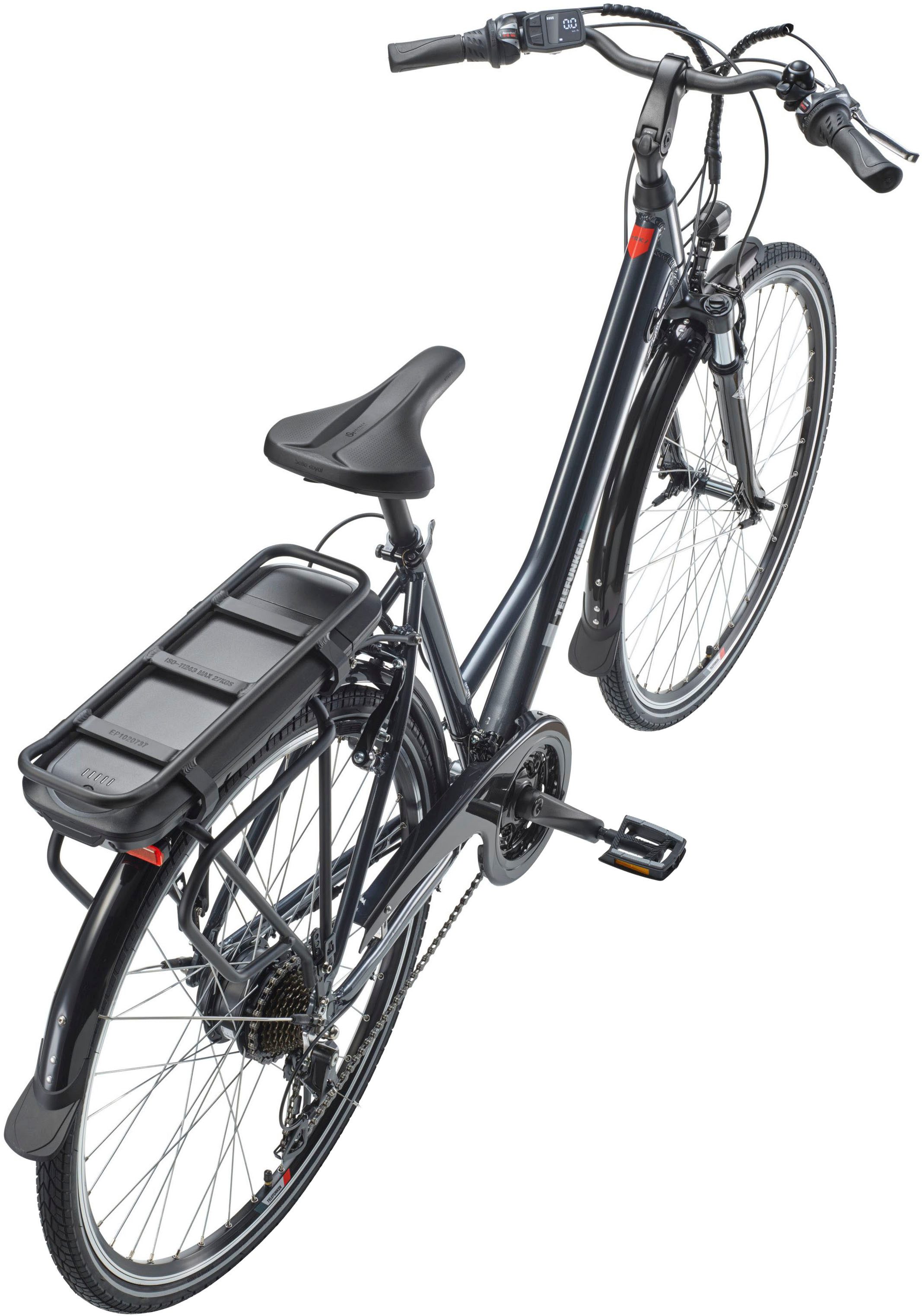 Telefunken E-Bike Trekkingrad E-Trekking Expedition XT485 Damen, 21 Gang Shimano Acera Schaltwerk, Kettenschaltung, Heckmotor, 536,5 Wh, Pedelec, Elektrofahrrad, Trekkingrad, Damen, innerhalb StVZO, 28 Zoll