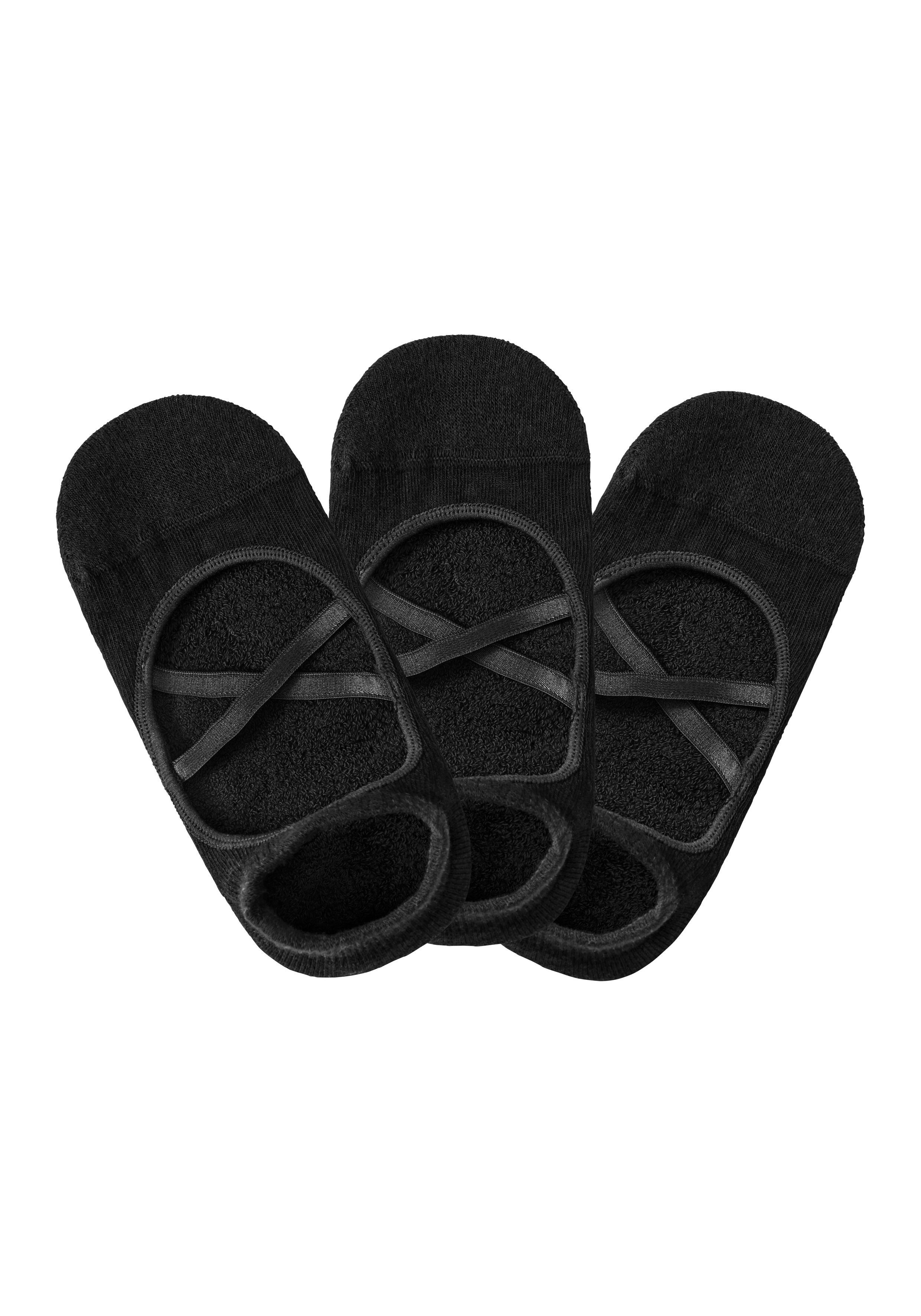 LASCANA ACTIVE Füßlinge (Packung, 3-Paar) mit elegant überkreuzten Laschen