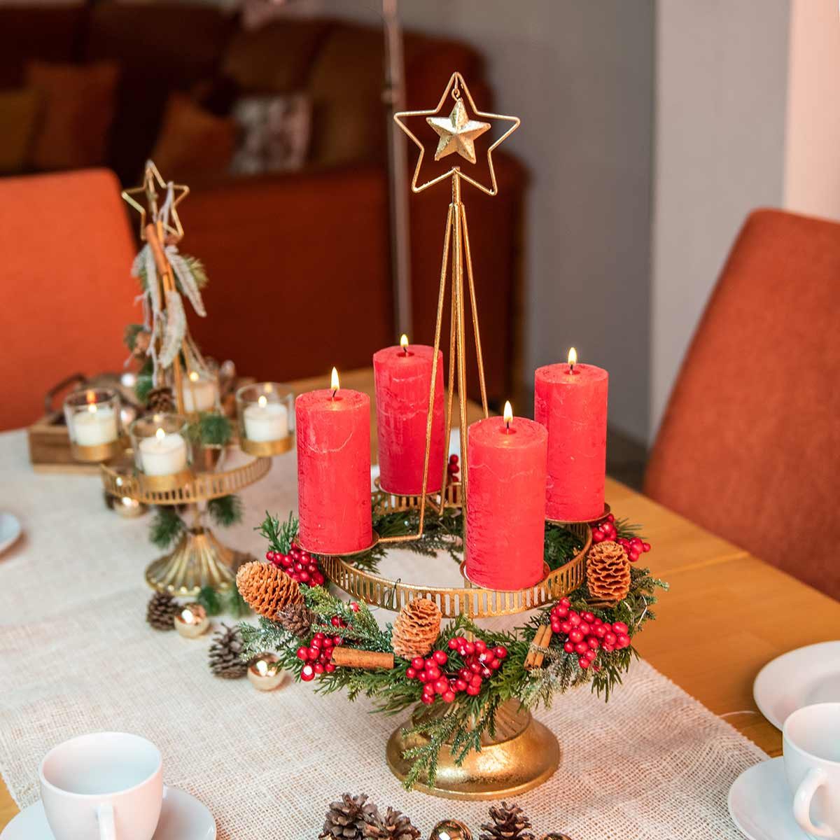 Viana Kerzenhalter Adventskranz Kerzenhalter Stern in günstig online kaufen