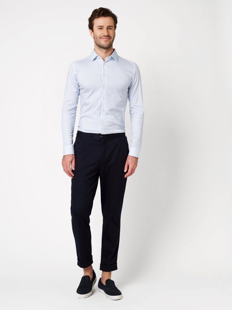 DESOTO Langarmhemd Casual Kent 1/1 Jerseyhemd, Kentkragen, Slim Fit – Bild 5 von 5