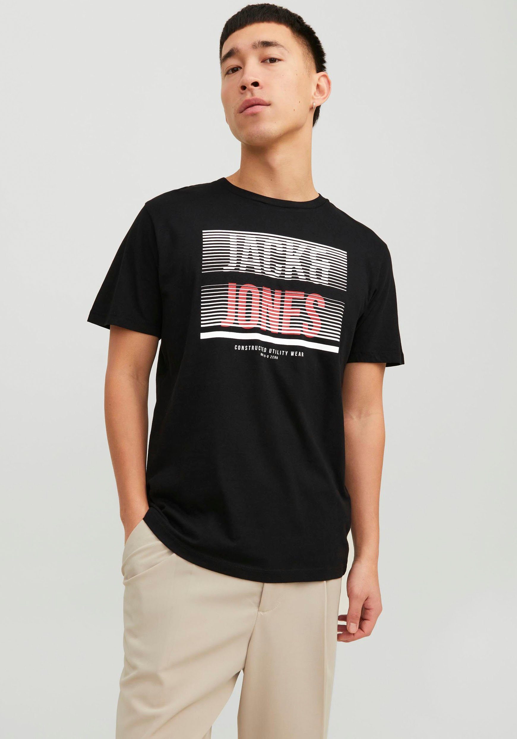 Jack & Jones Kurzarmshirt JJBRIX TEE SS CREW NECK Black | T-Shirts