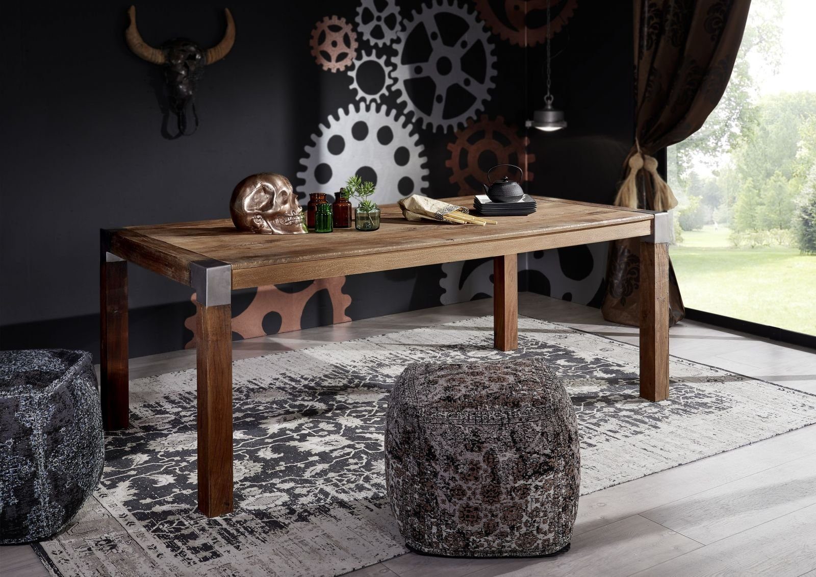 Massivmoebel24 Esstisch AMSTERDAM (Esstisch Mango 240x100x76 günstig online kaufen