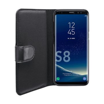 Artwizz Flip Case SeeJacket® Leather for Samsung Galaxy S8, black, Samsung Galaxy S8