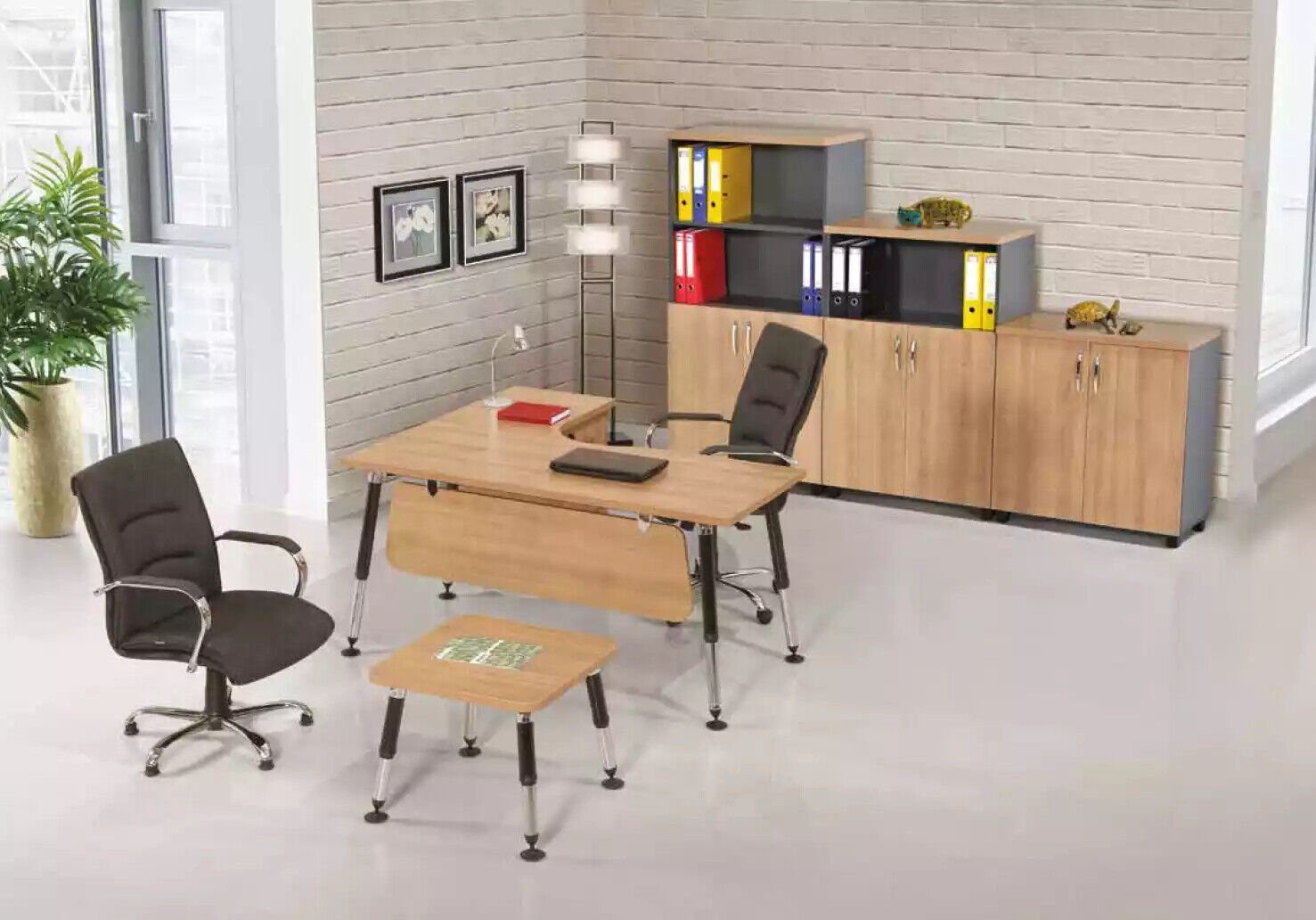 JVmoebel Eckschreibtisch Designer Büromöbel Arbeitszimmer Set Schreibtisch Couchtisch, Made In Europe