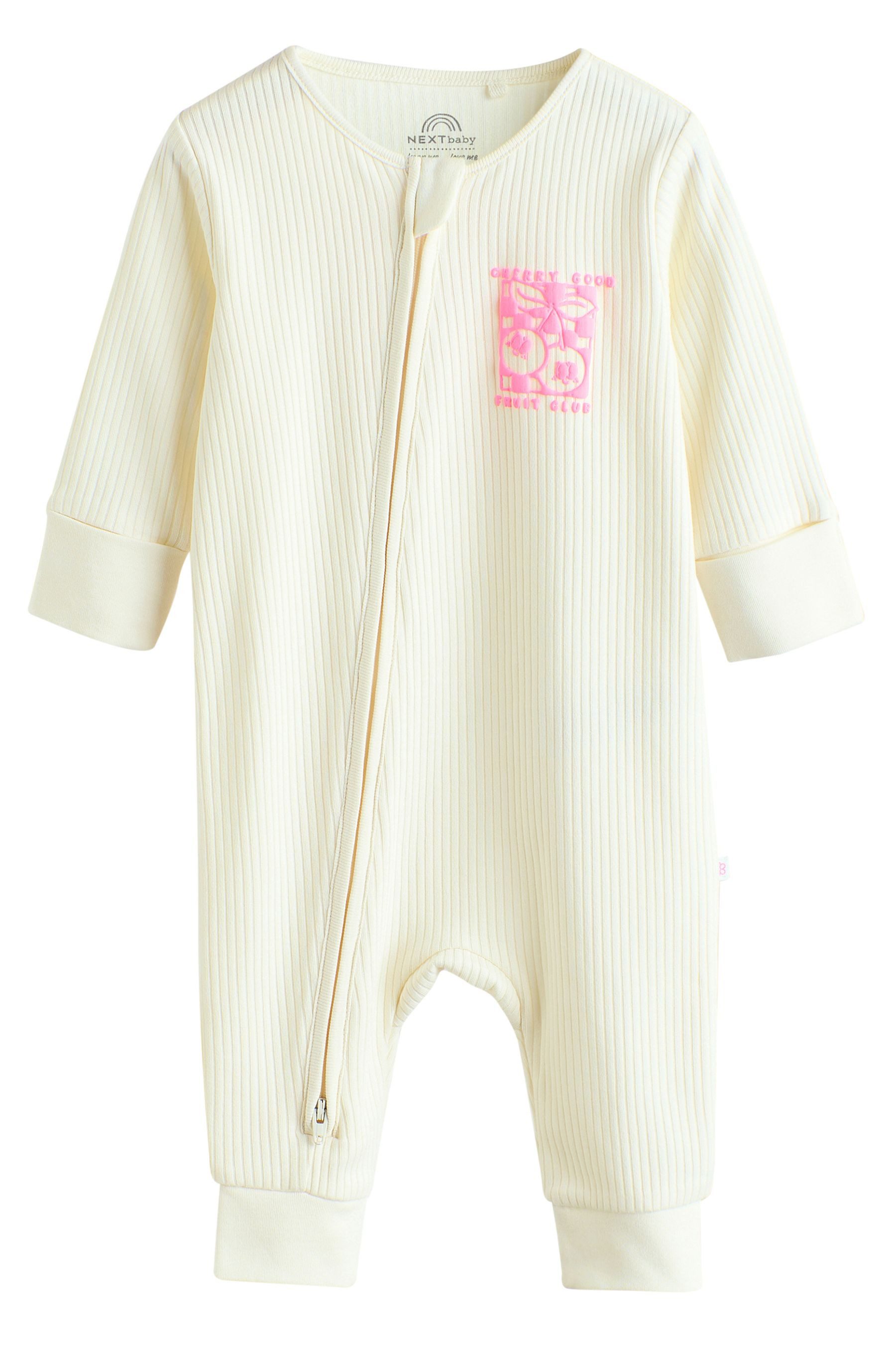 Next Schlafoverall Fußlose Baby-Schlafanzüge mit RV, 3er-Pack (3-tlg)