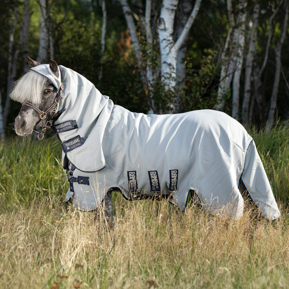 Horseware Ekzemerdecke Horseware Rambo Petite Hoody für Shettypony - Grey/Beige