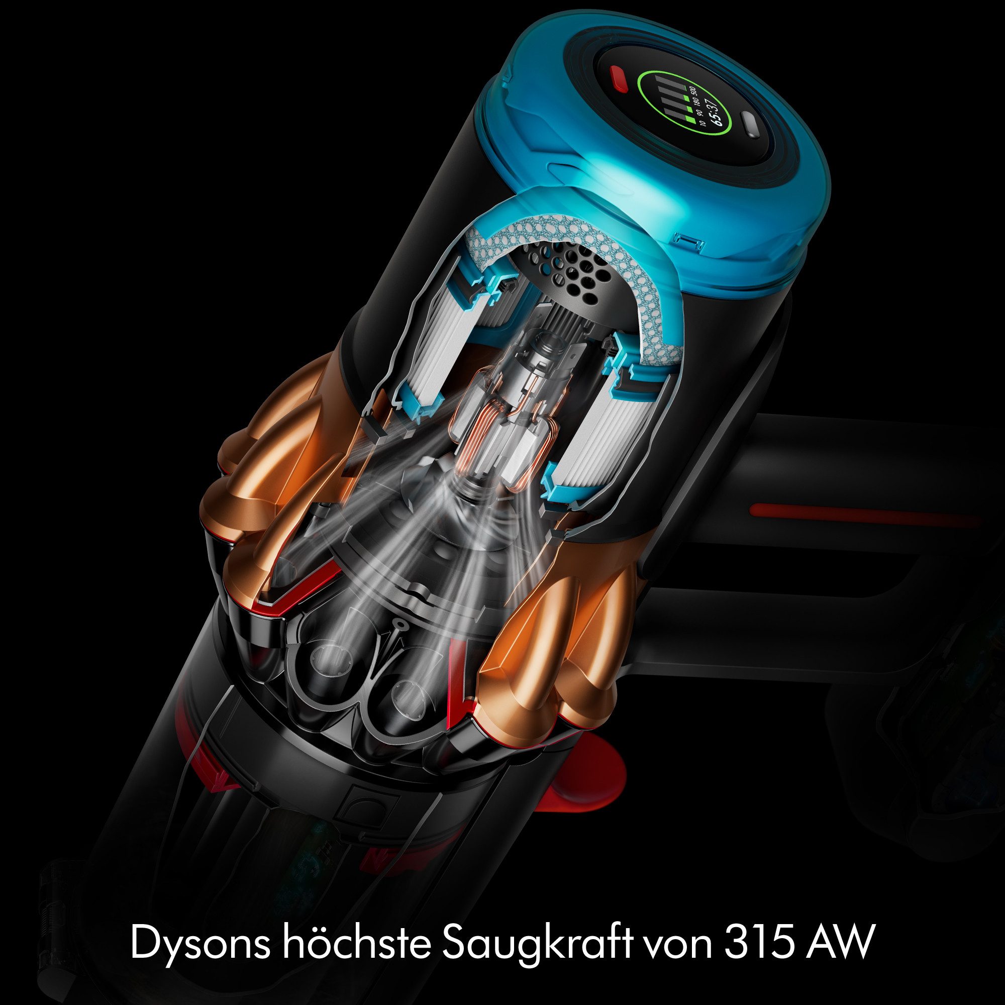 DYSON Akku-Hand-und Stielstaubsauger V16 (DS60) Piston Animal Submarine™, bis zu 70 Minuten Laufzeit, 900 W