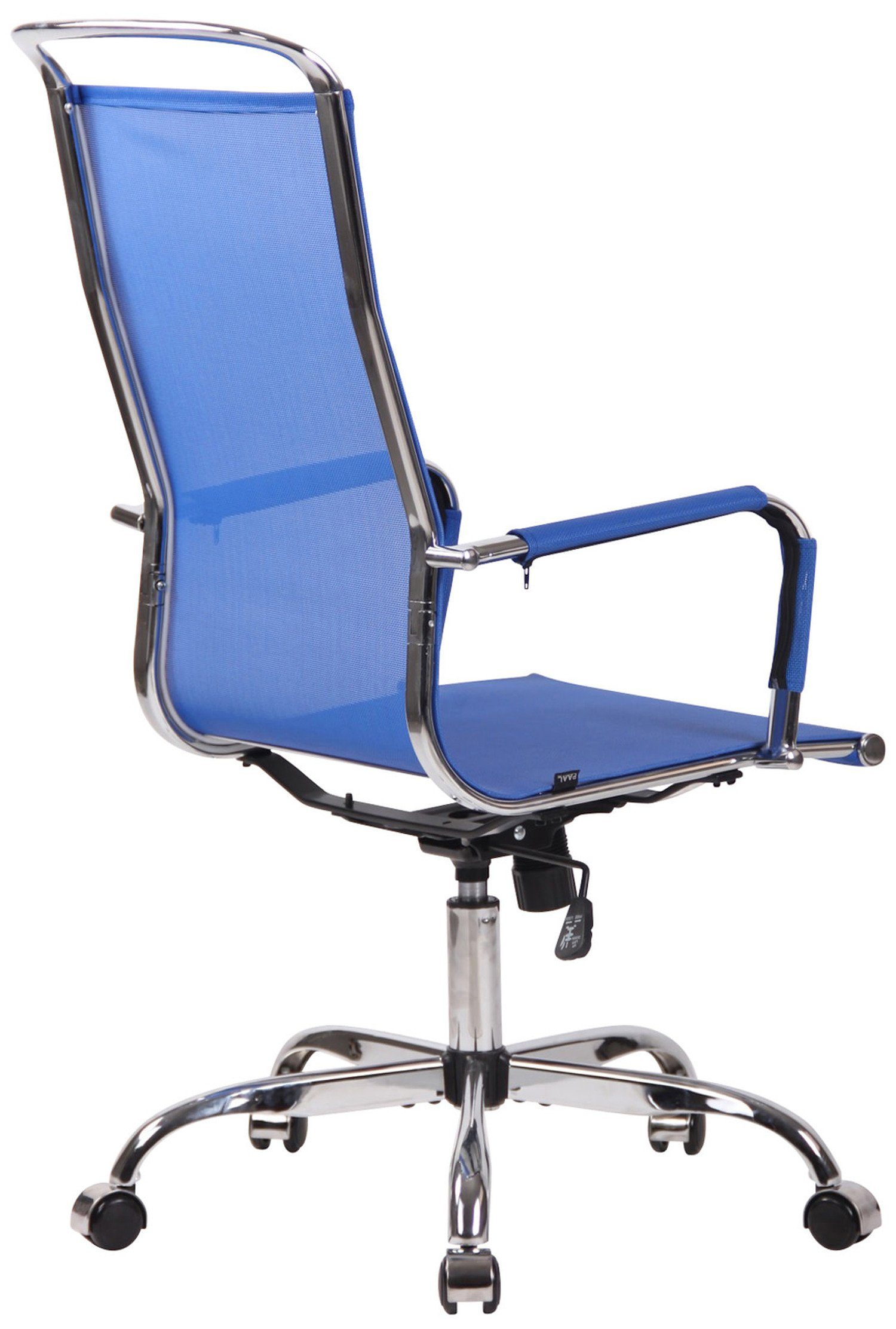 Sitzfläche: Drehstuhl, Rückenlehne Gamingstuhl), (Schreibtischstuhl, mit Bürostuhl geformter Chefsessel, ergonomisch bequemer Metall Brand Netzbezug - Gestell: TPFLiving blau chrom