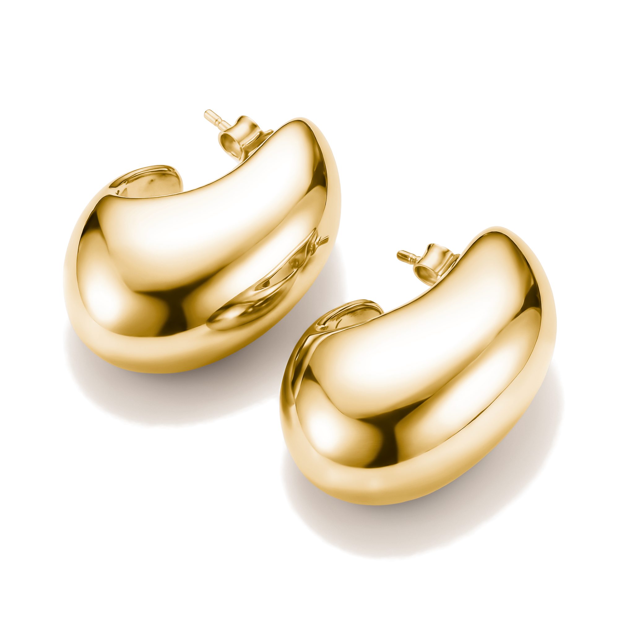 THOMAS SABO Paar Creolen Chunky Creolen gelbgoldfarben