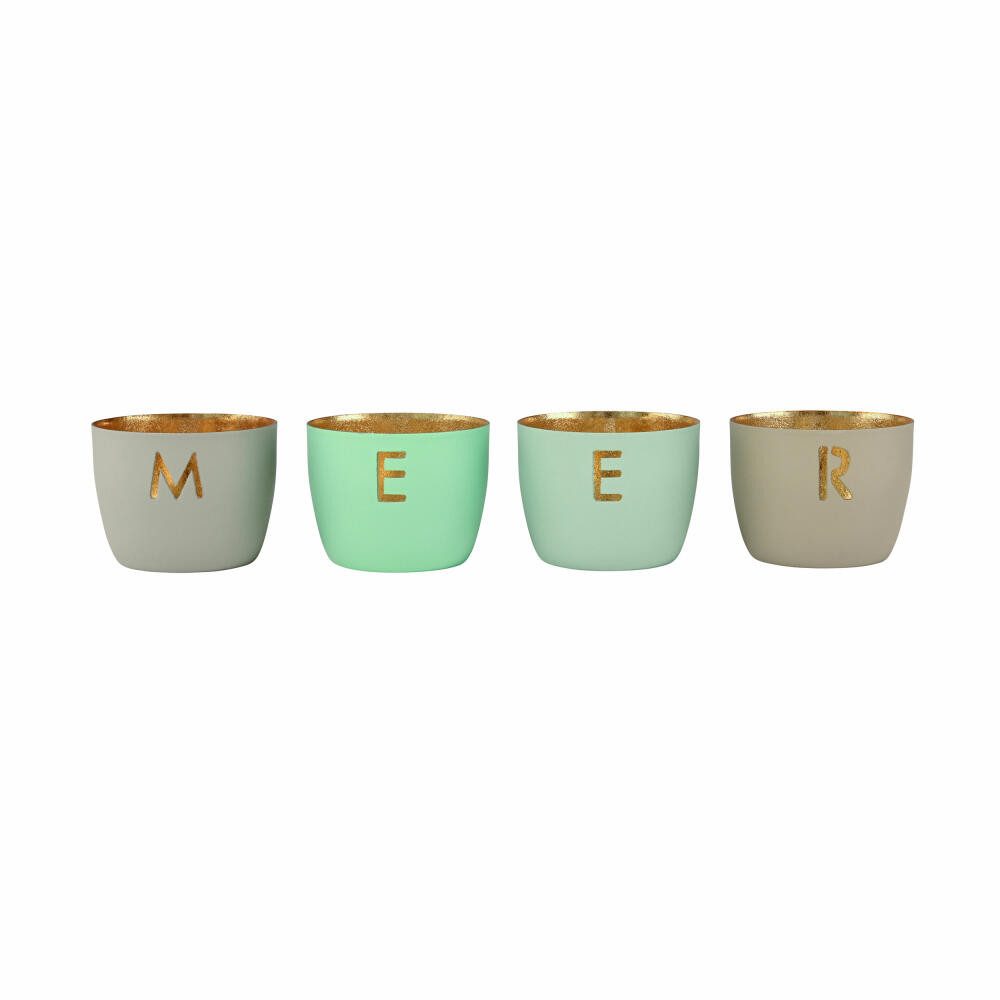 Giftcompany Windlicht Madras Meer XS 4er Set H 4.5 cm