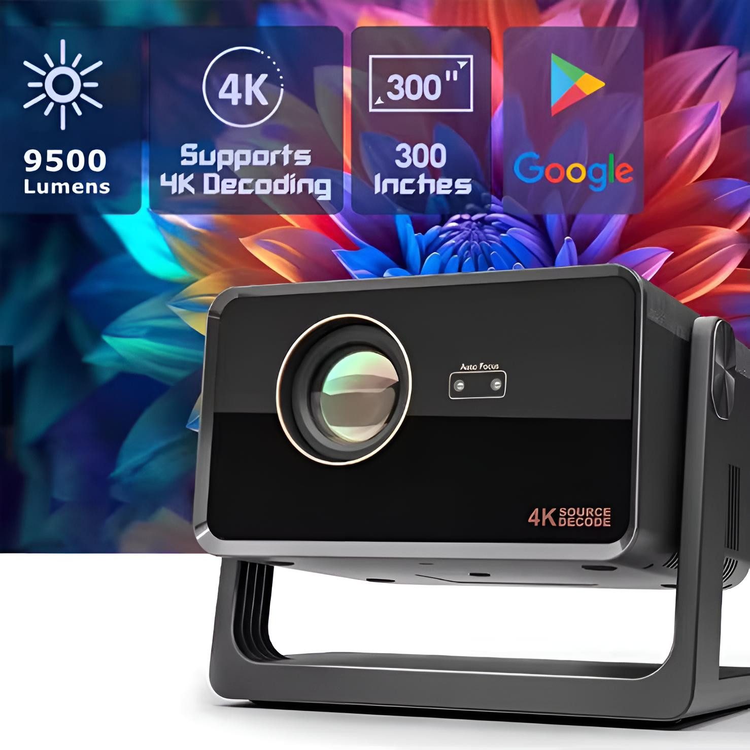 Goldstern-Tech BeamX LCD-Beamer (9500 lm, 3000:1, 3840 x 2160 px, hochauflösend, vielseitig einsetzbar & integriertem Smart-TV-Erlebnis)