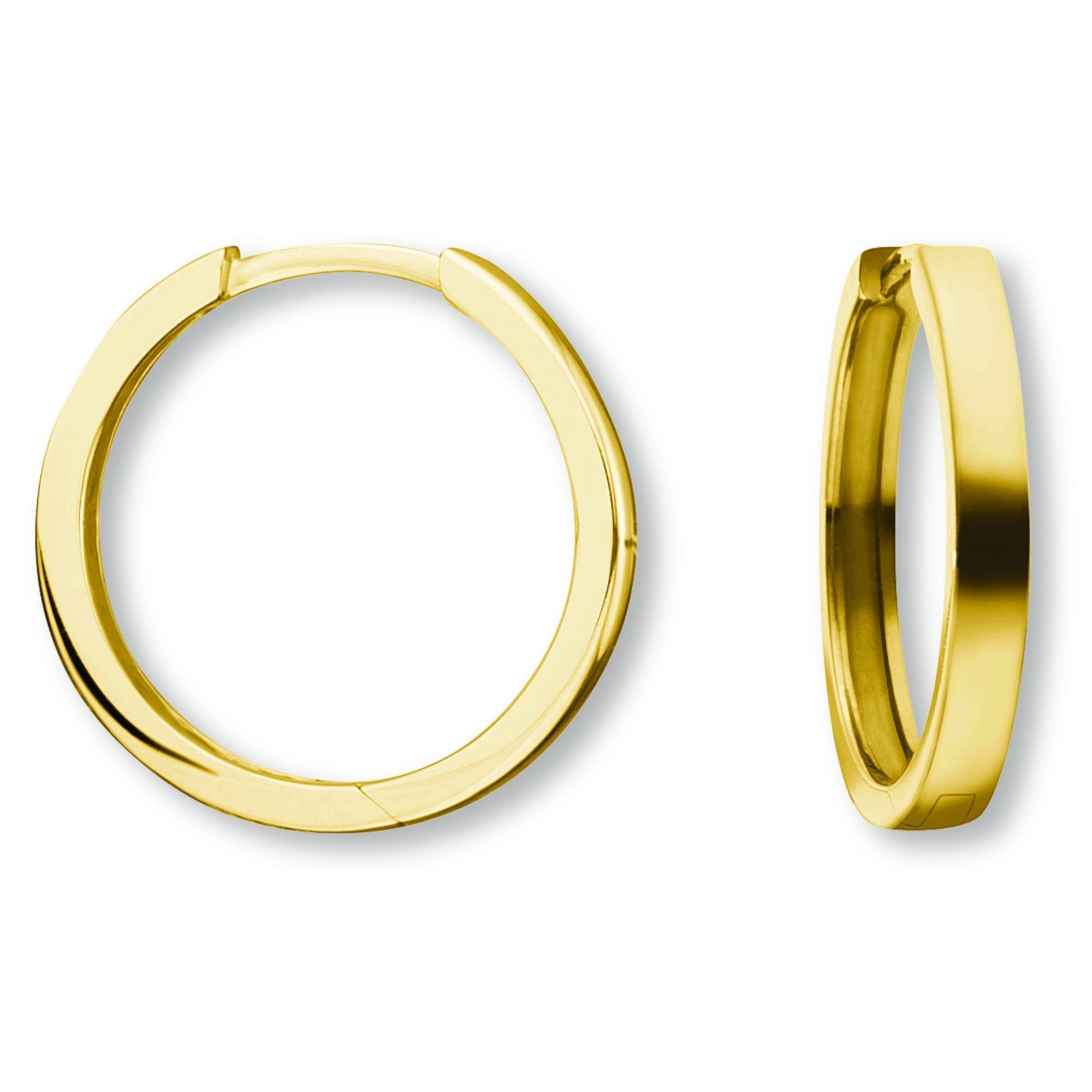 ONE ELEMENT Paar Creolen Gold Ohrringe aus Damen 585 Creolen 2,0 x mm, Ø Gelbgold Schmuck 16,0