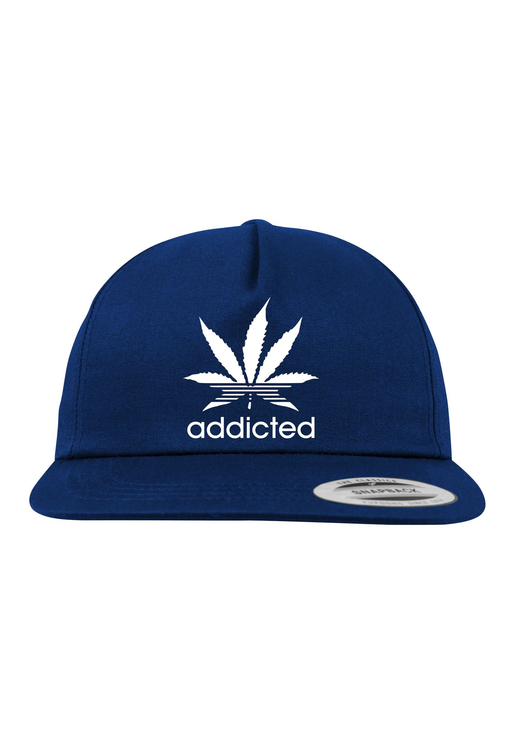 Youth Designz Baseball Cap Addicted Unisex Snapback Cap mit modischer Logo Stickerei Navyblau