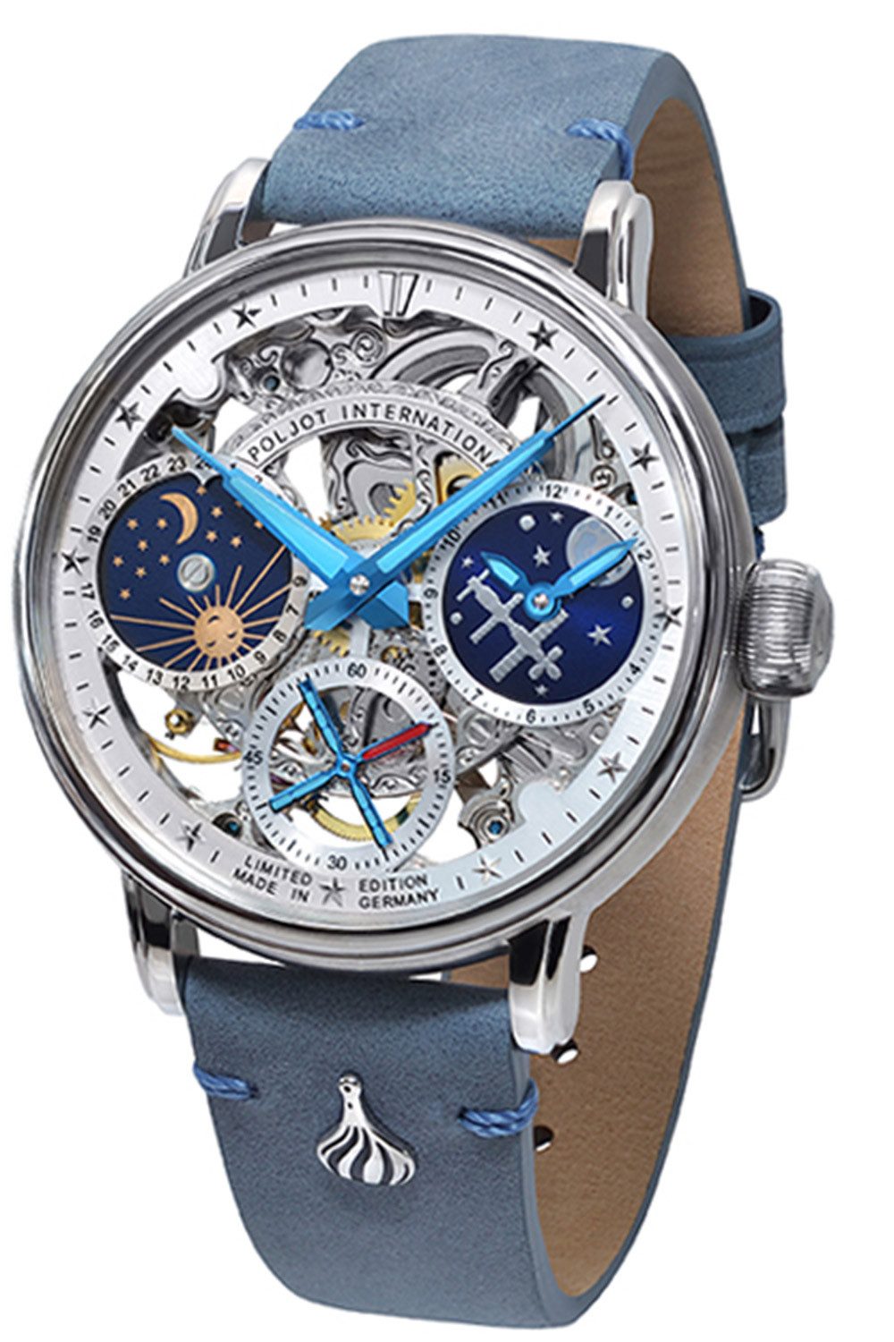Mechanische Uhr Handaufzug Orbita Grau/Türkis