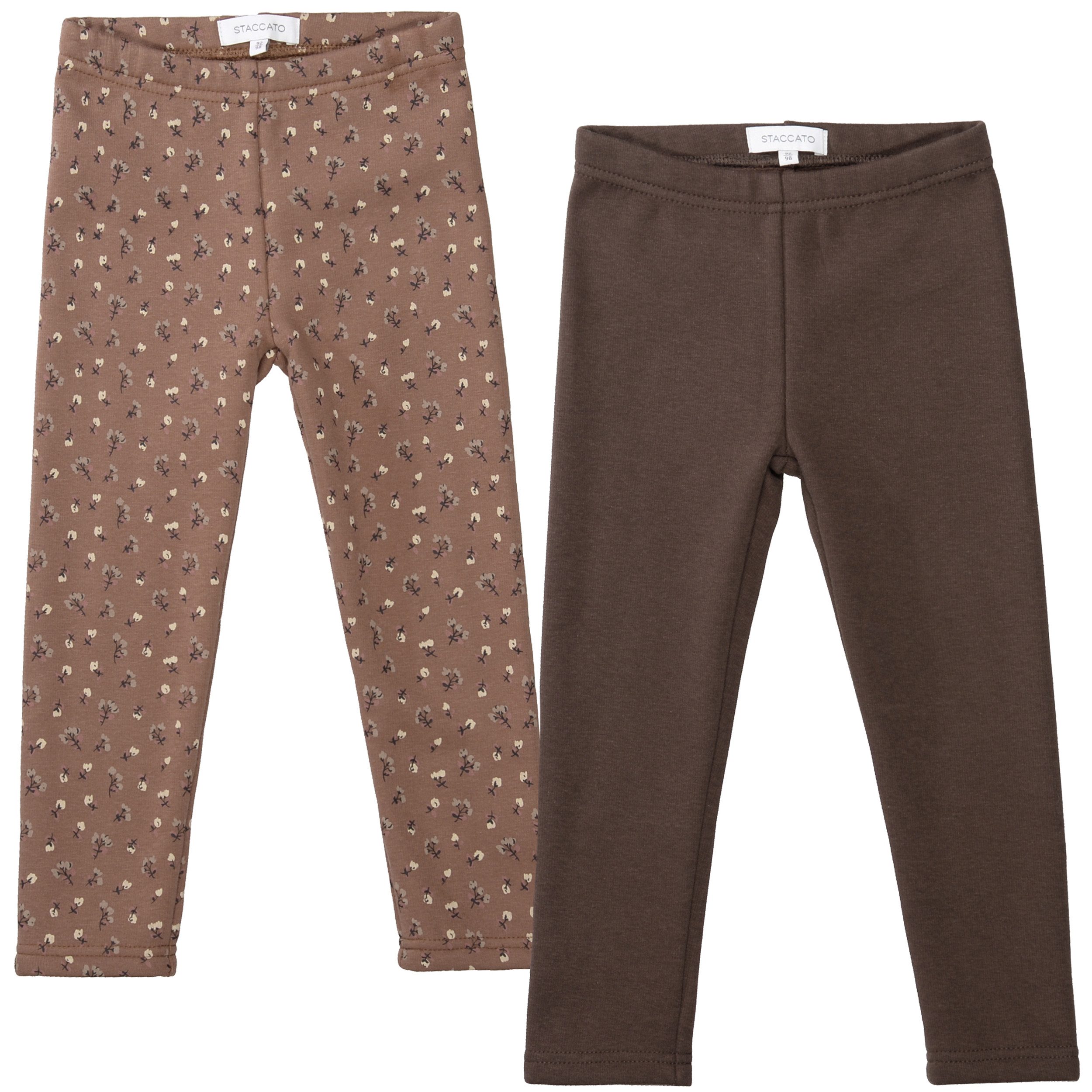 STACCATO Thermoleggings 2er Pack -unifarben-bedruckt / Winter-Leggins / für Girls
