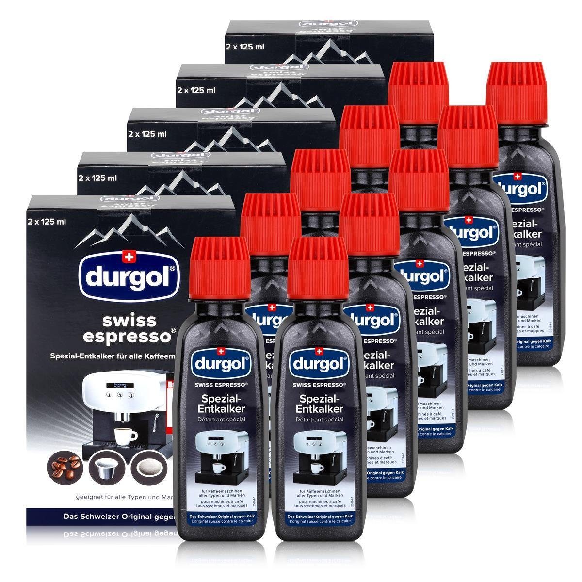 Durgol Durgol Swiss Spezial Espresso Entkalker DED 10 Flaschen a 125ml Entkalker