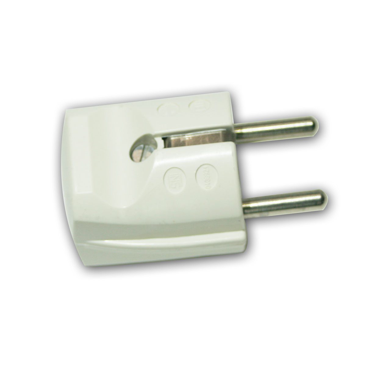 world-trading-net Euroflachstecker Standard Stecker weiß mit Schutzkontakt, 250V/16A