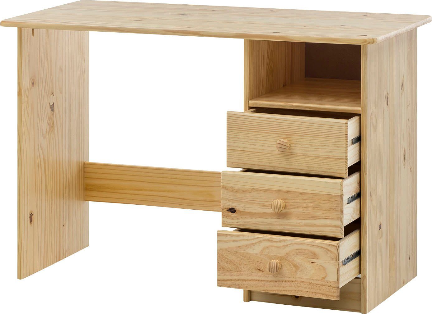 Home affaire Schreibtisch Chur, Gefertigt aus massivem Kiefernholz, Home office