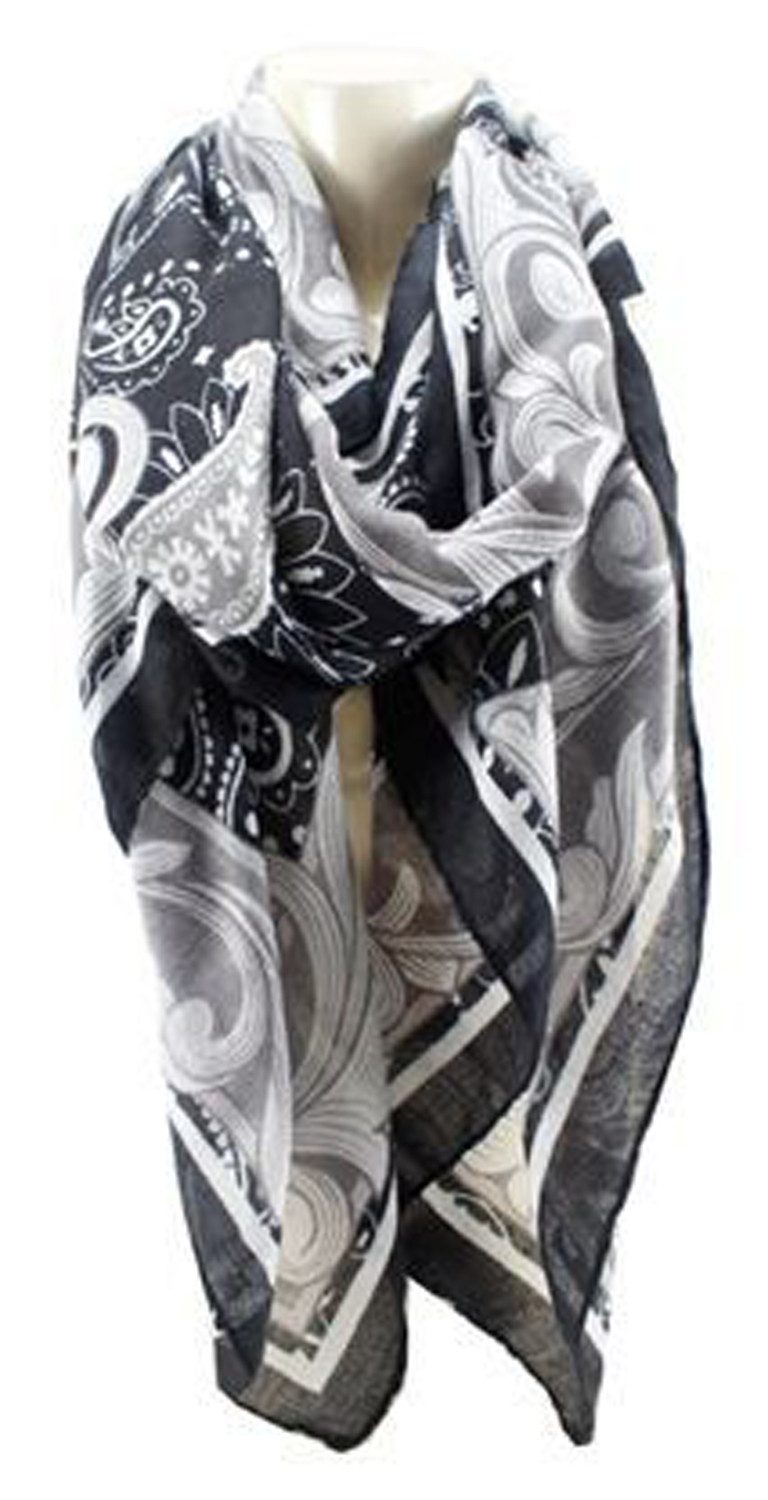 chic4home Schal Dreamy Flair, (1-St. 1-teilig), sommerlicher Damen Schal Muster 80x180cm