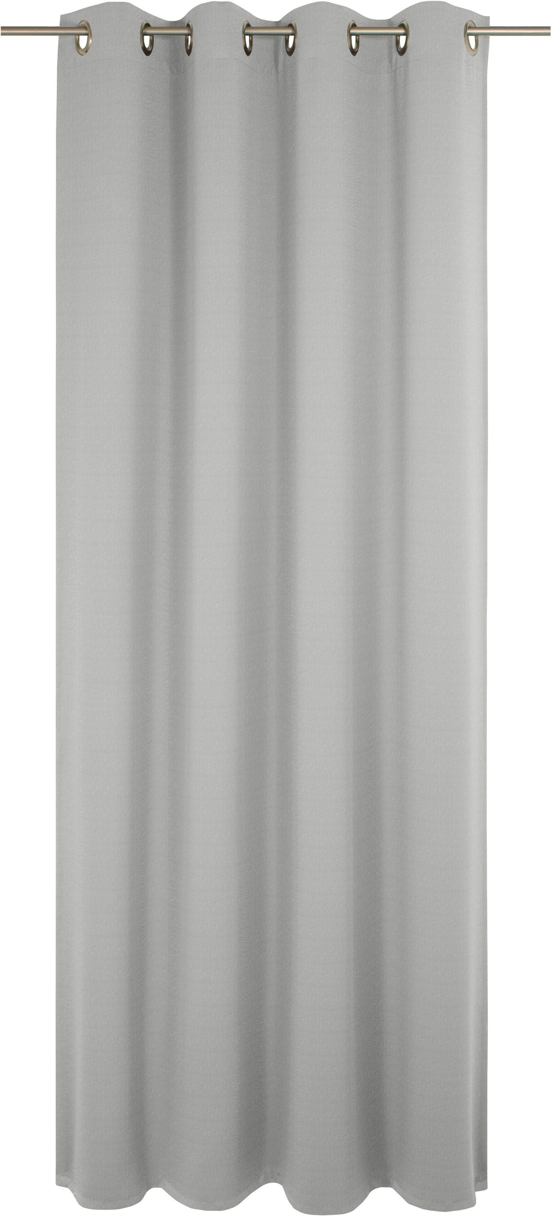 Vorhang Uni Collection light, Wirth, Ösen (1 St), blickdicht, nach Maß hellgrau