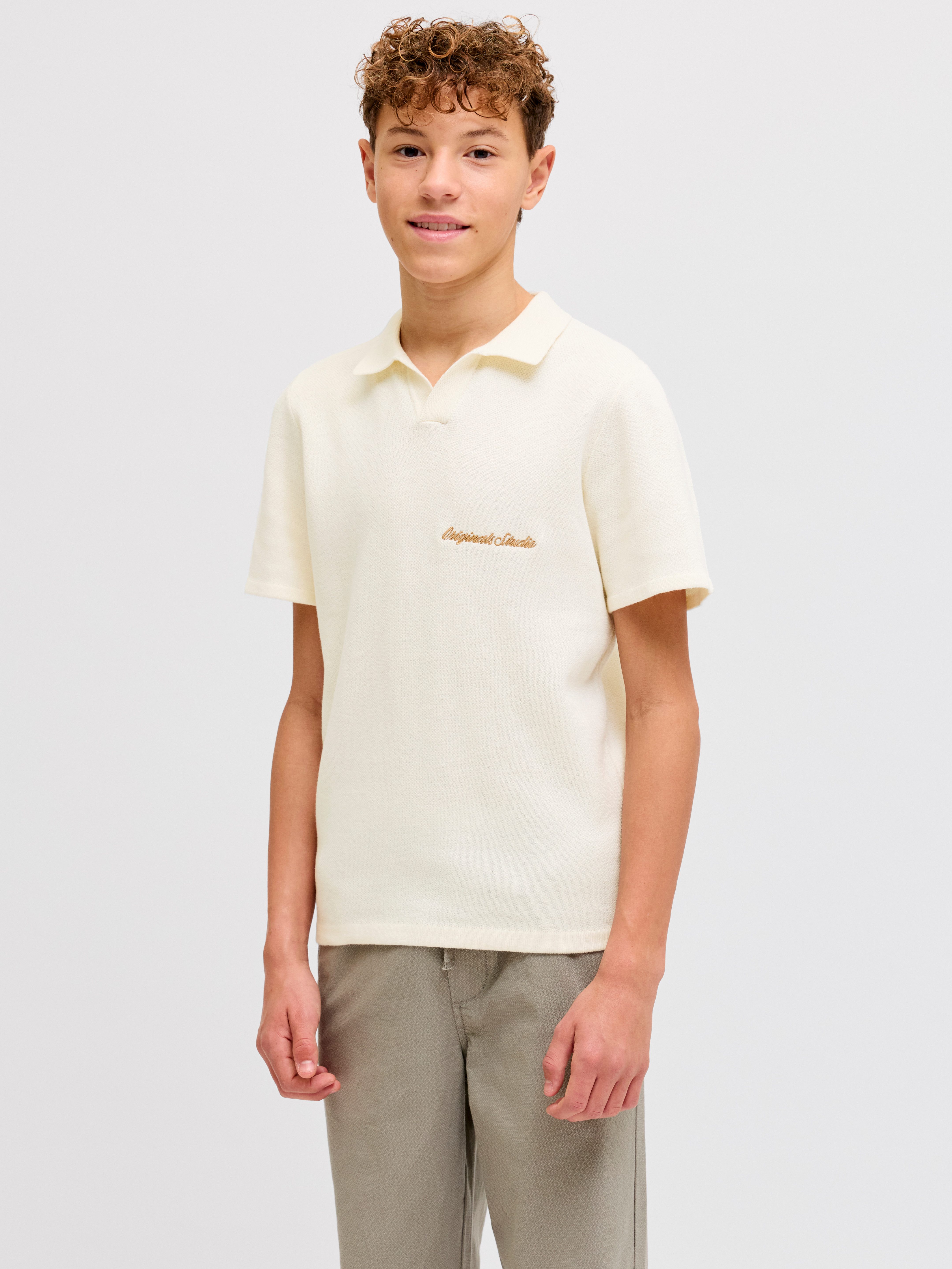 Jack & Jones Junior Polokragenpullover JORNORREBRO LIGHT KNIT SS POLO JNR
