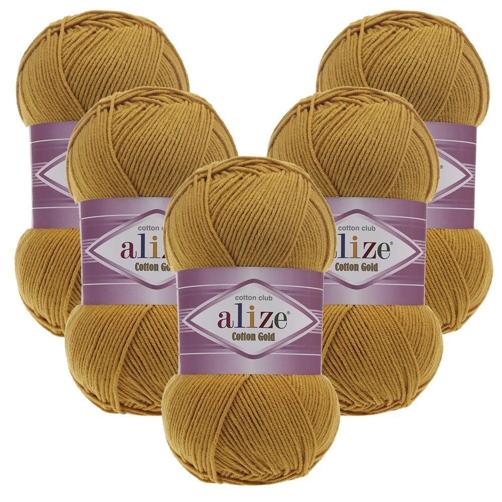 Alize 5 x ALIZE Cotton Gold Häkelwolle, 330 m, Handstrickgarn,Premium Wolle, Amigurumi