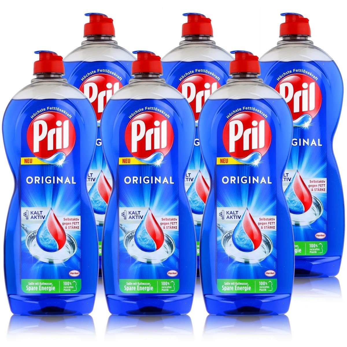 PRIL Pril Spülmittel Original 675ml - Hohe Fettlösekraft (6er Pack) Geschirrspülmittel