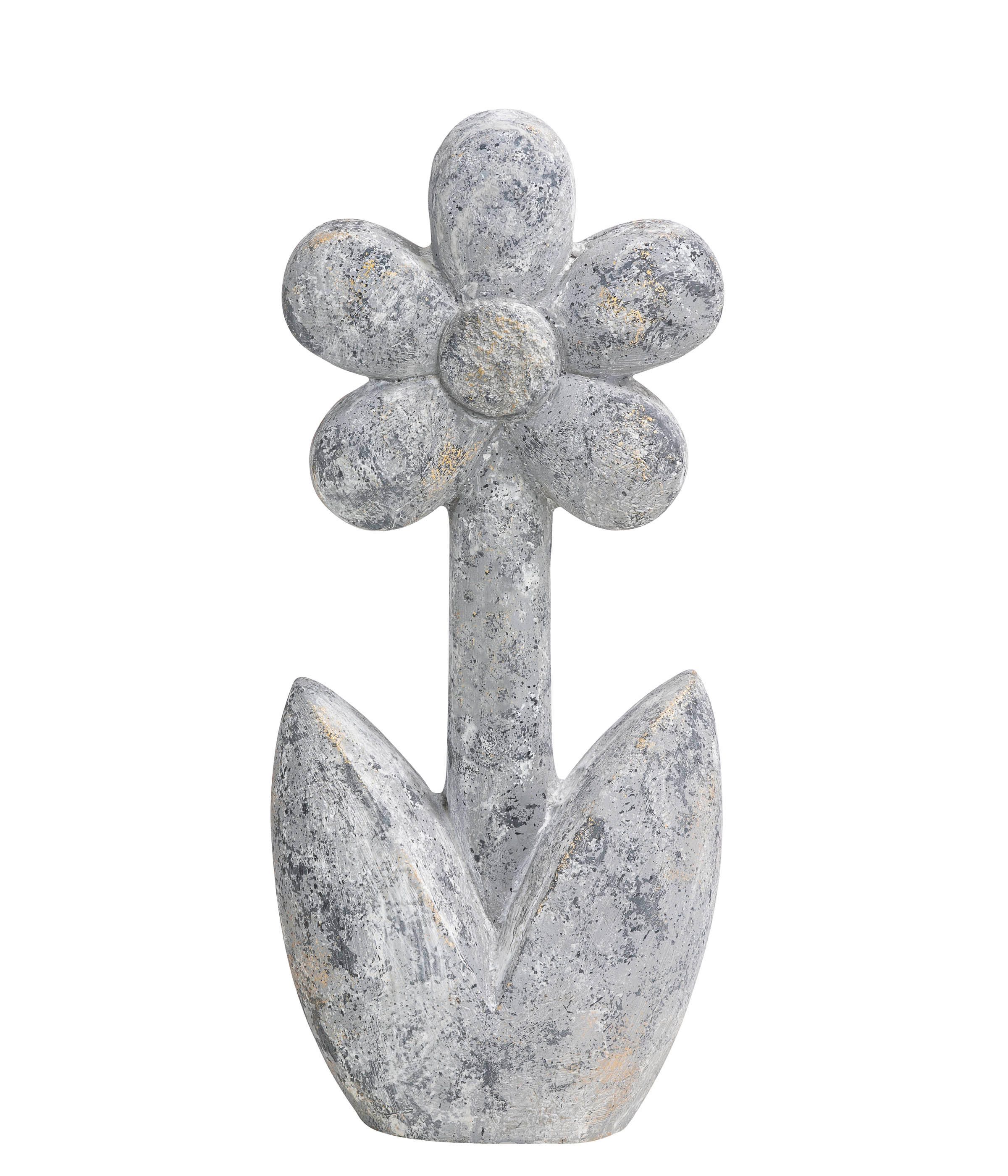 Dehner Gartenfigur Dekofigur Blume, in Steinoptik, Magnesia, grau, frühling günstig online kaufen