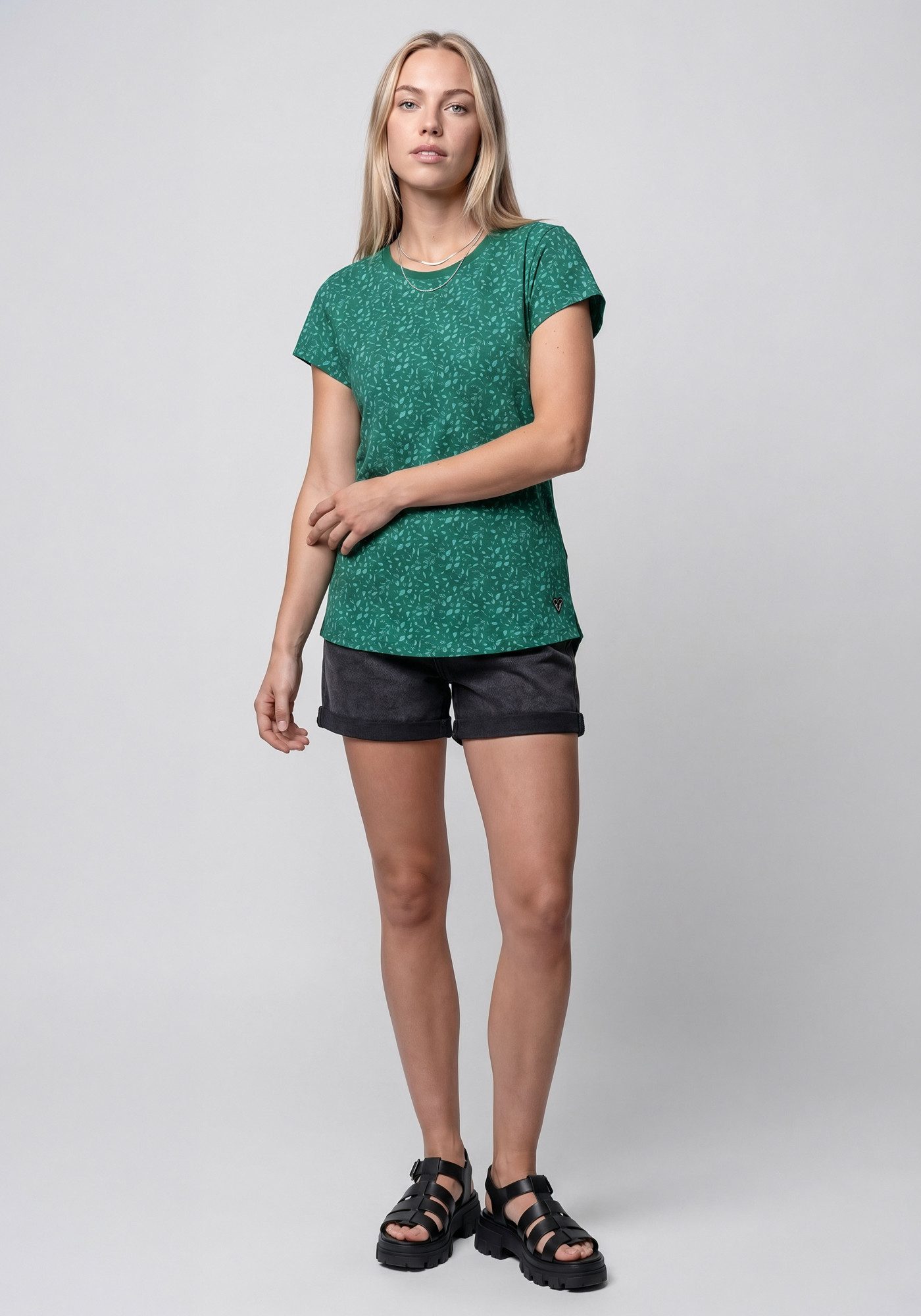 Alife & Kickin Rundhalsshirt FelinaAK B modisches Basic-Shirt mit Rundhals-Ausschnitt, rundem Saum und allover – Bild 4 von 5