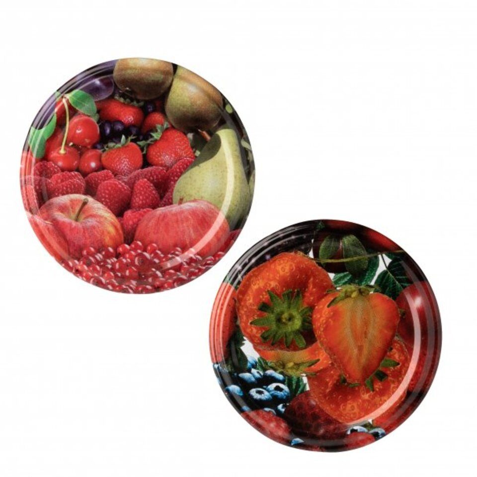 axentia Marmeladenglas Schraubdeckel Frucht, 10 Stück, 66 mm, (1-tlg)