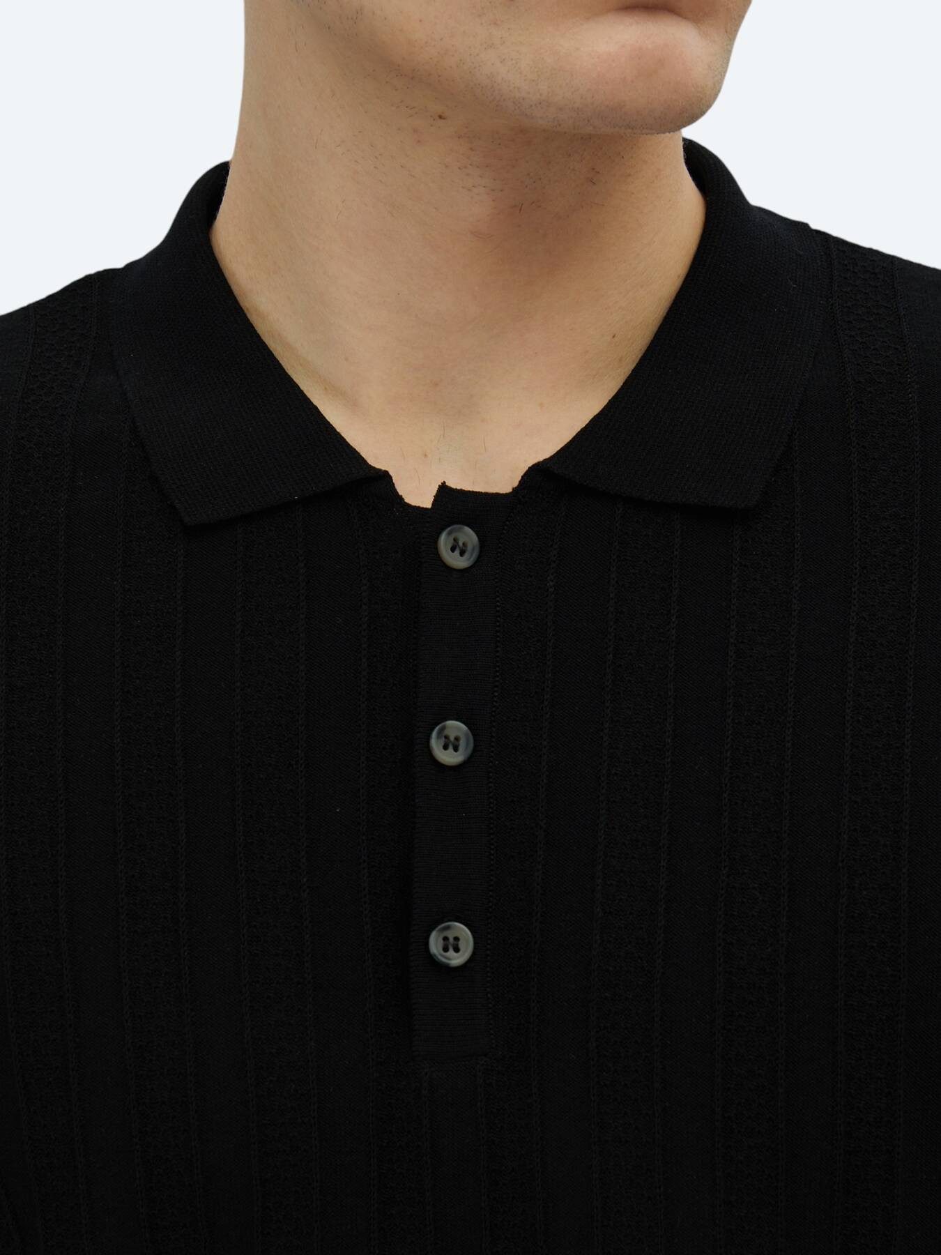 KİP Steppweste Gemustertes Polo Rollkragenstrick