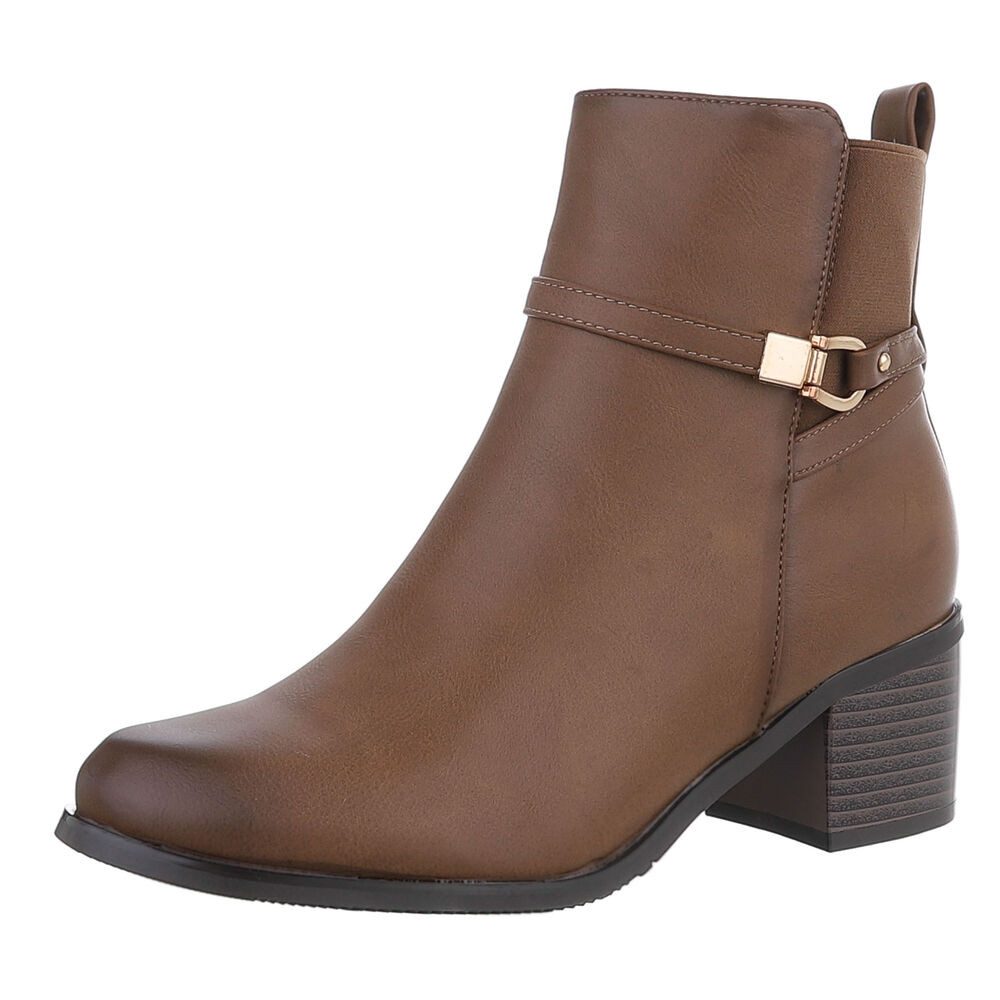 Ital-Design Damen Elegant Stiefelette (88489347) Blockabsatz Stiefeletten i günstig online kaufen