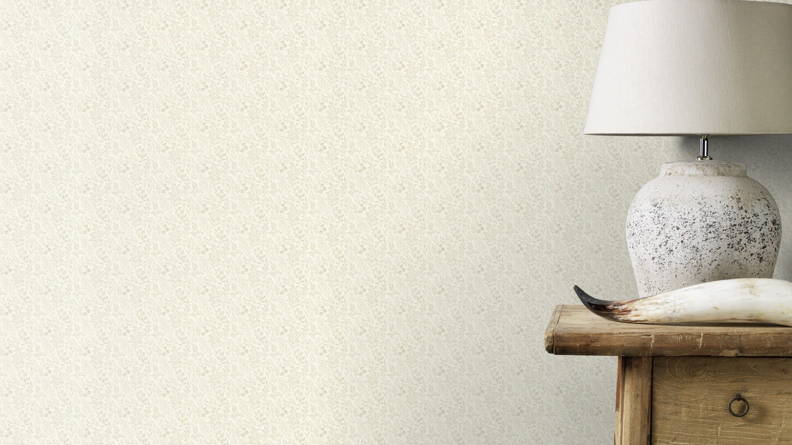 Rasch Vliestapete mit Blumen und Blätter-Muster in Braun und Beige, strukturiert, botanisch, naturalistisch, gemustert, matt, (1 St), Blümchen