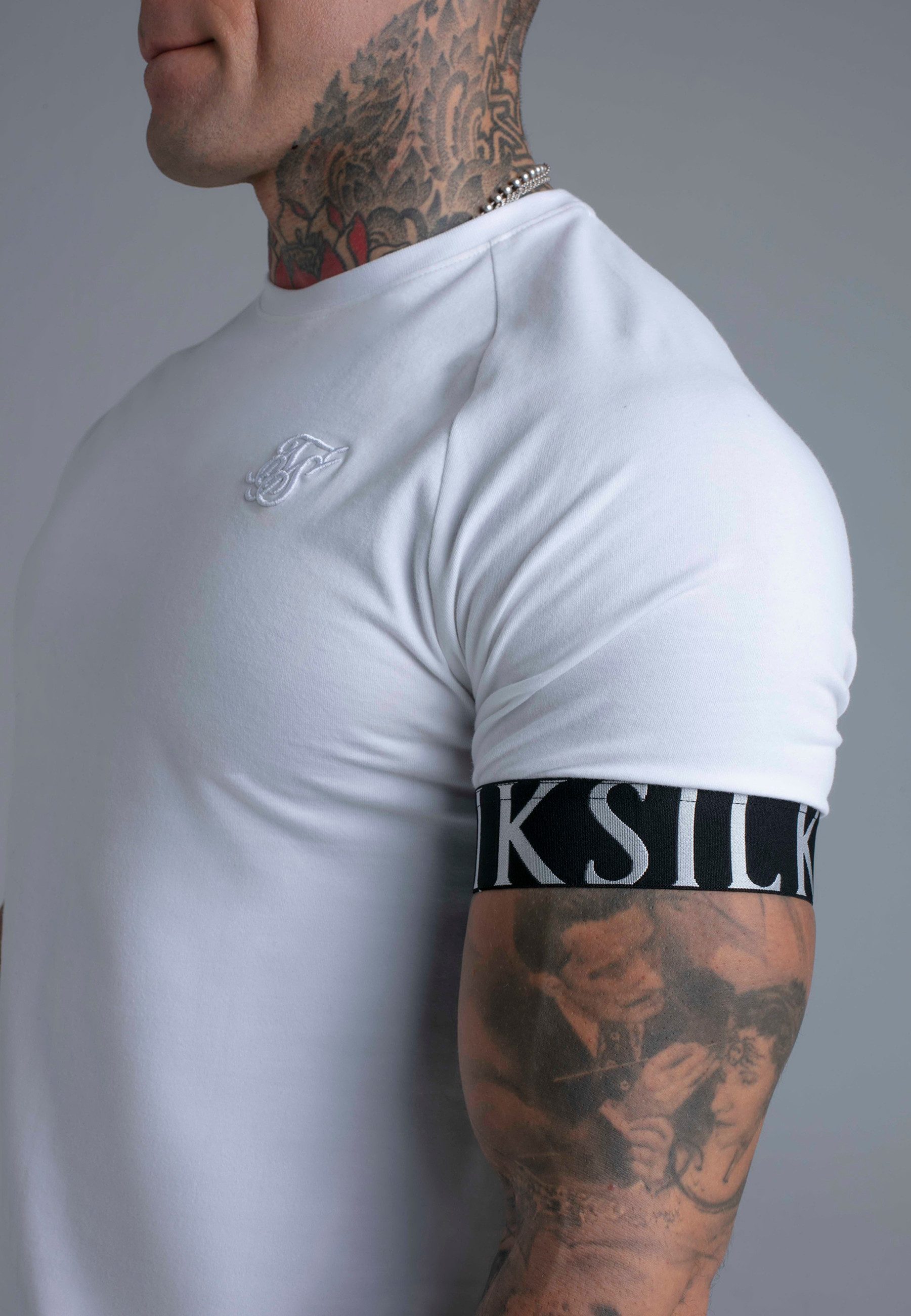 Siksilk T-Shirt SikSilk Herren Weiß Tech T-Shirt günstig online kaufen