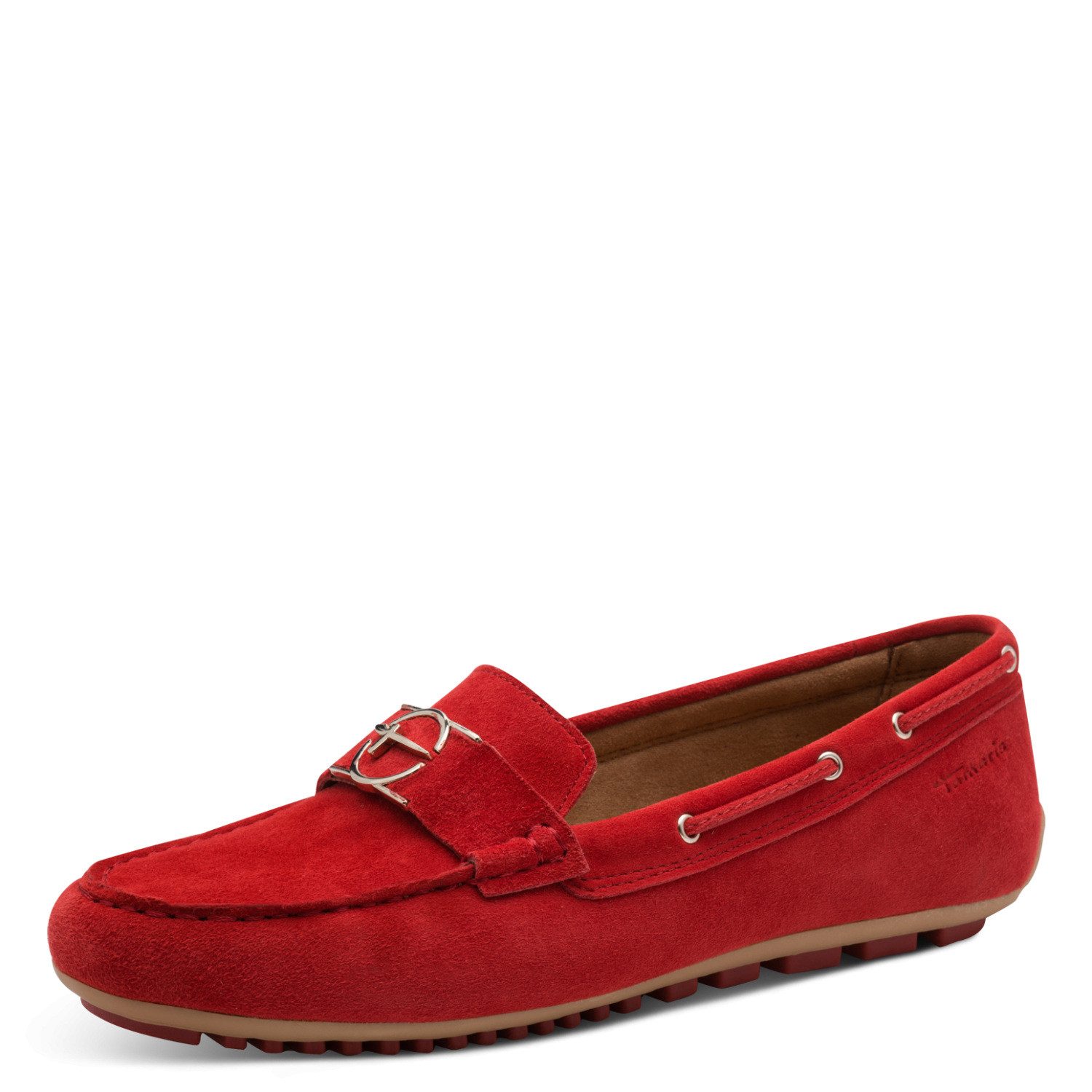 Tamaris Mokassin, Slipper, Schlupfschuh, Flats mit Ösen und modischen Durchzügen