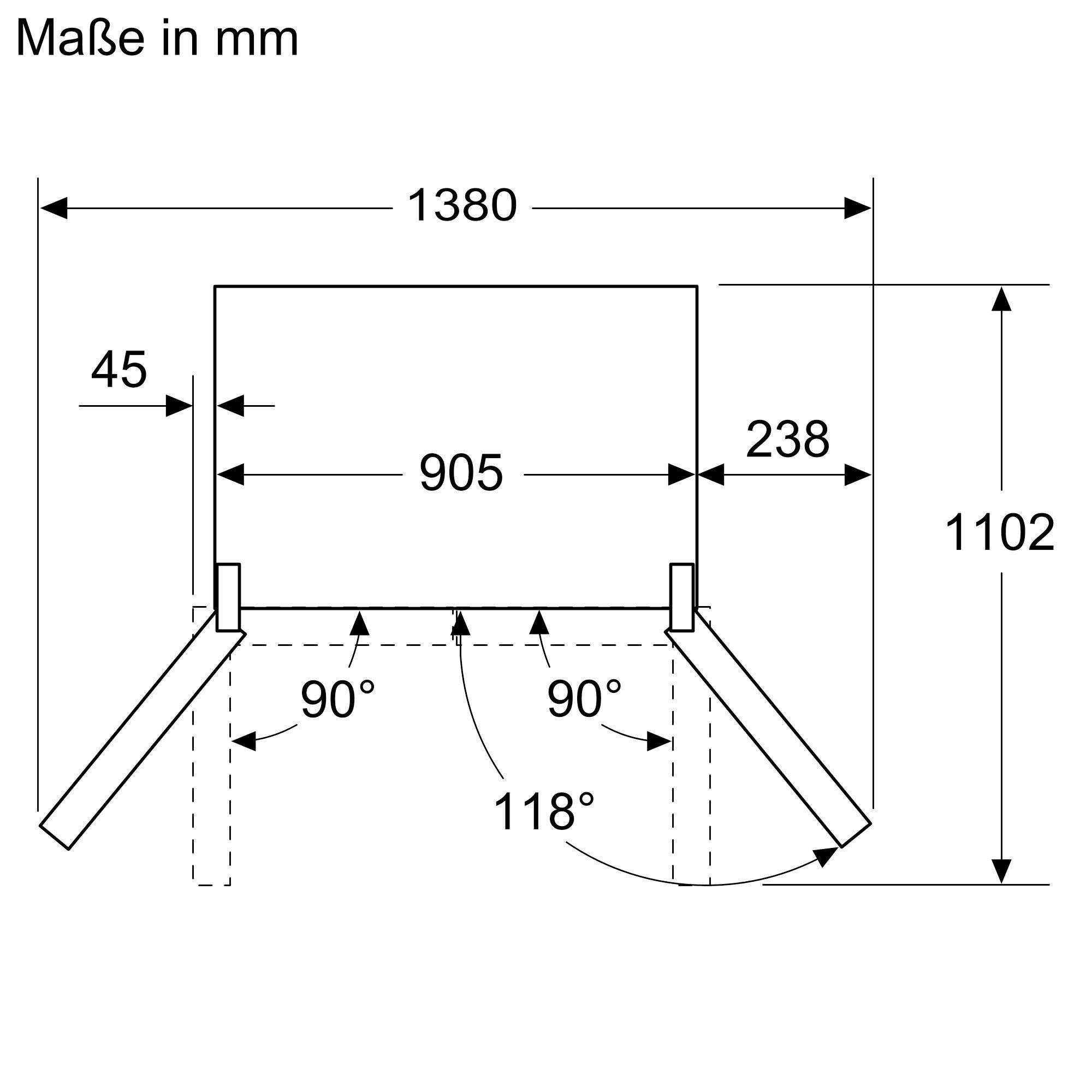 BOSCH Multi Door cm 91 breit hoch, KFN96VPEA, 183 cm