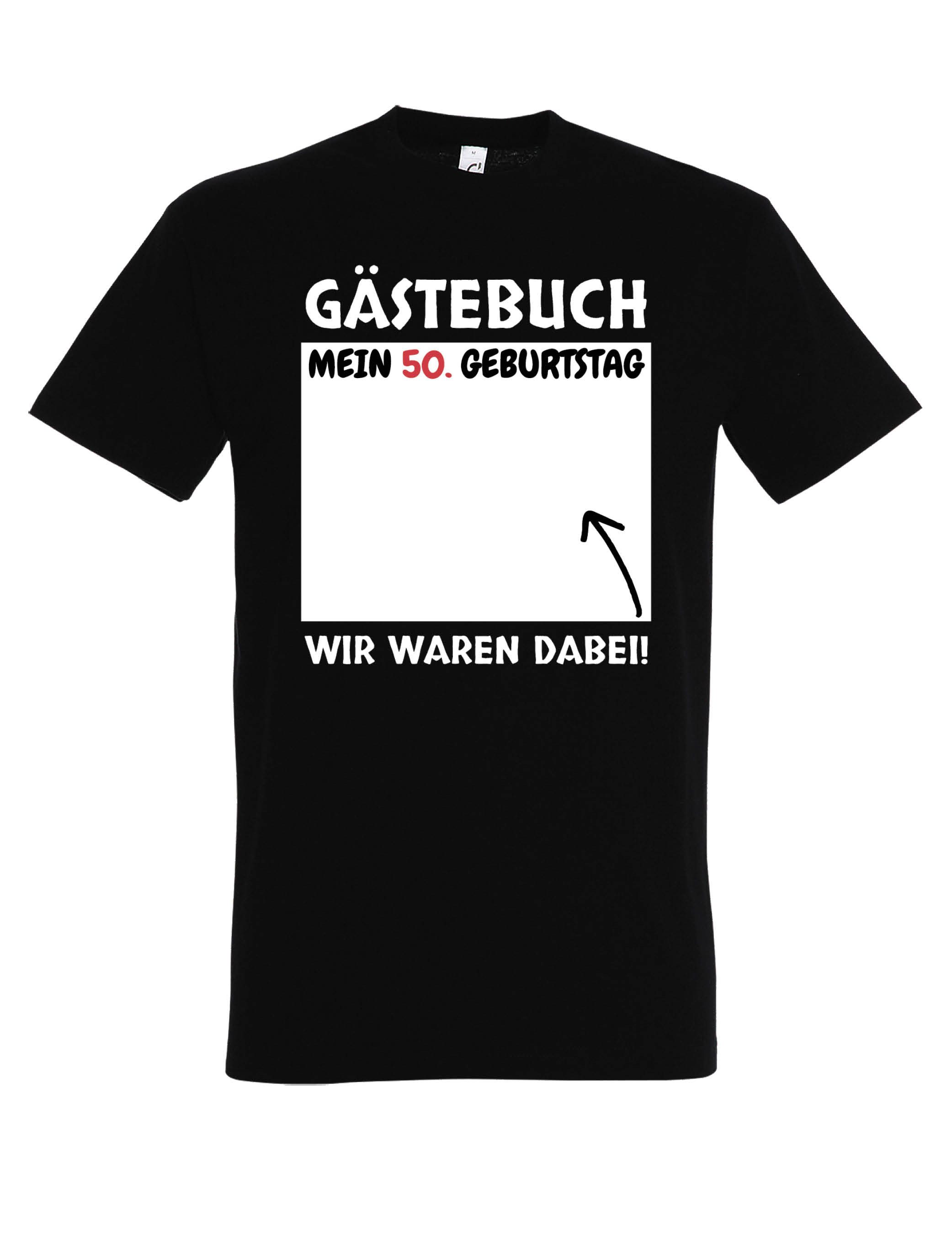 Youth Designz Print-Shirt Gästebuch 50. Geburtstag günstig online kaufen