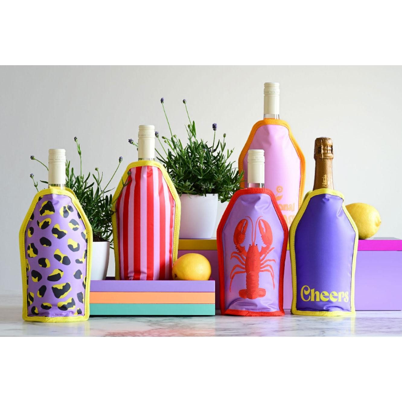 Giftcompany Wein- und Sektkühler Kühlmanschette Weinkühler Froid Weinflaschen Rosa