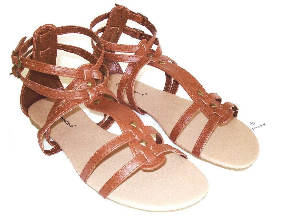 Sarcia.eu Braune Sandalen mit Nieten 40 günstig online kaufen
