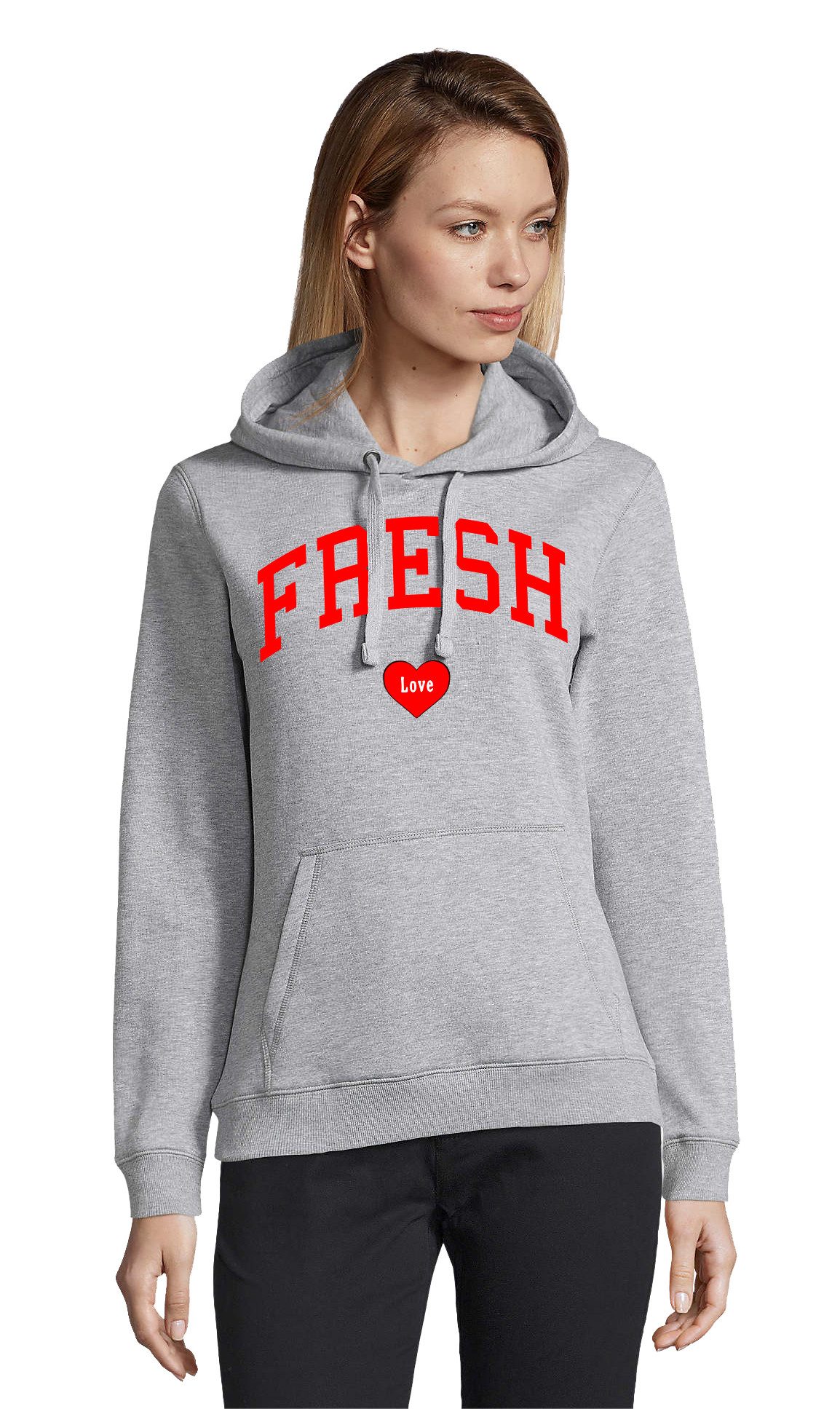 Blondie & Brownie Hoodie Unisex Damen Fresh Love Hip Hop Casual Print Sweatshirt mit Kapuze