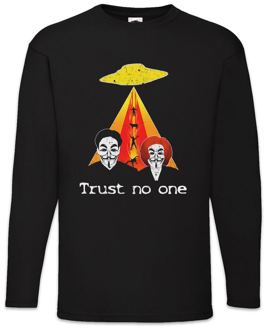 Langarmshirt Trust No One Langarm T-Shirt Alien Akte Fox X Mulder Ufo Scully Ufo
