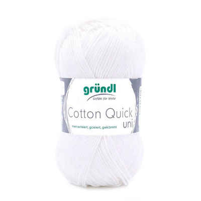 Gründl Gründl Wolle Cotton Quick 50 g uni weiß Häkelwolle