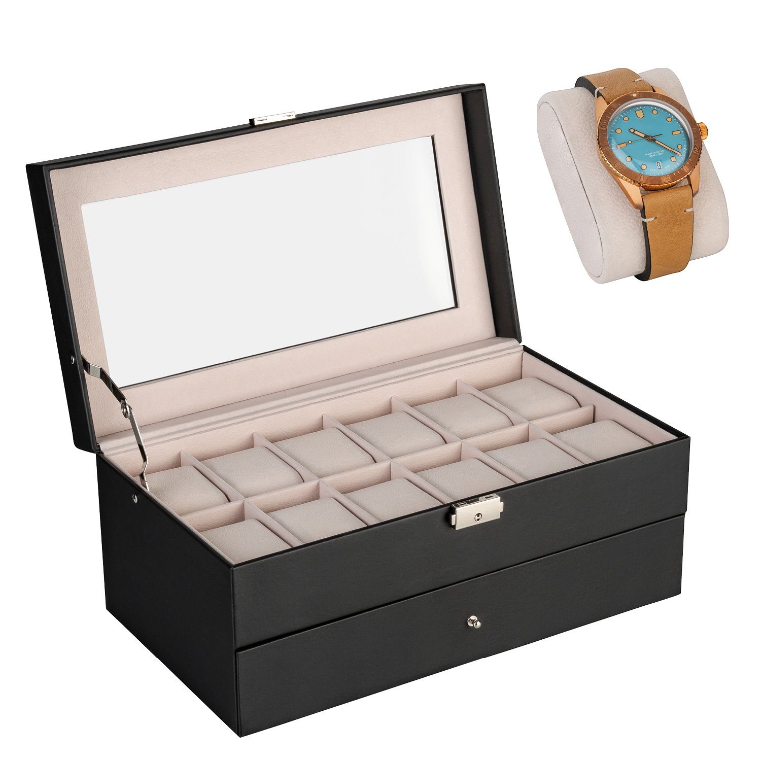 shelfmade Uhrenbox Uhren Aufbewahrung Uhrenbox Uhrenkoffer günstig online kaufen