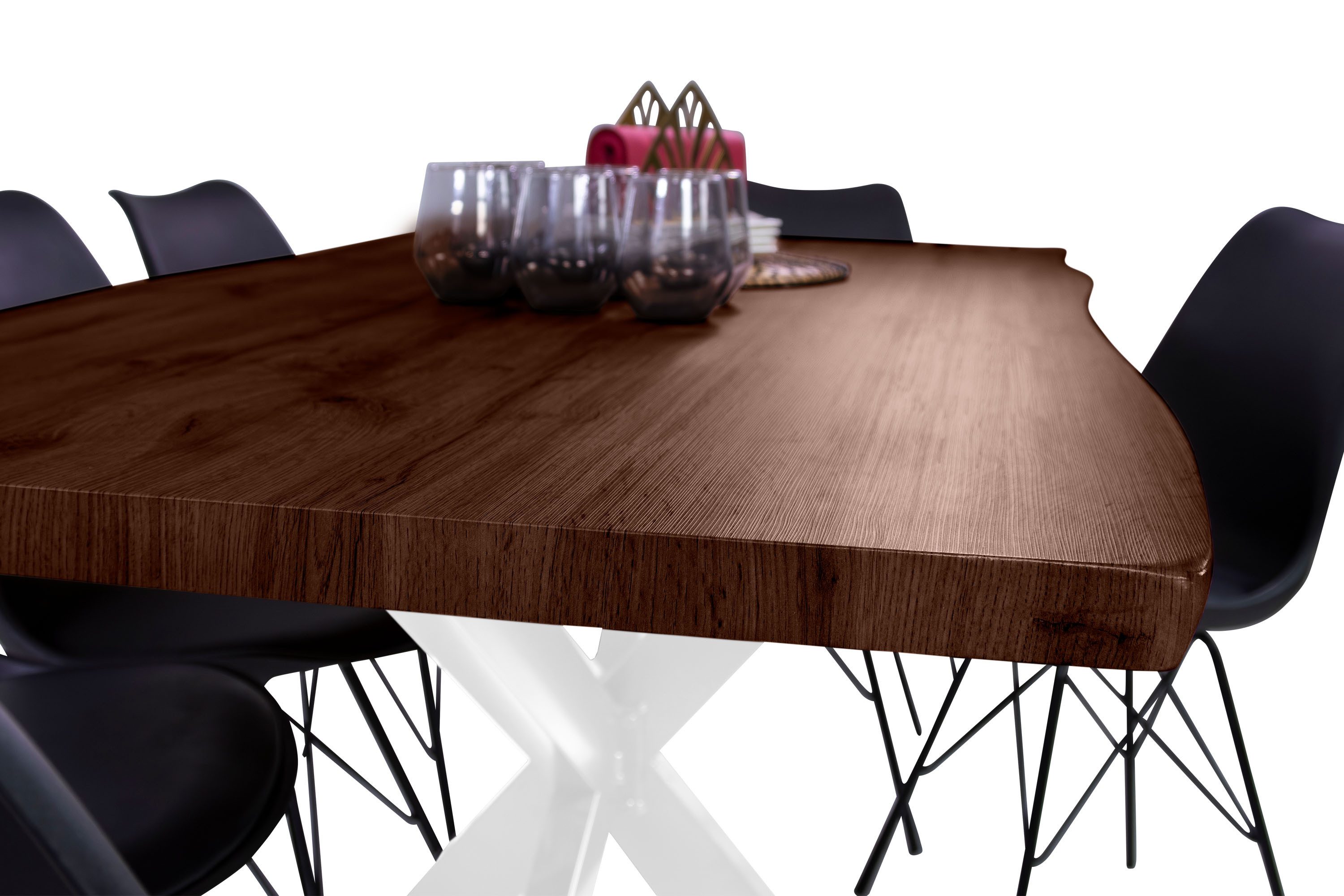 SAM® Esstisch TorbenS, verschiedene Holz-Optiken, Spider-Metallgestell, günstig online kaufen