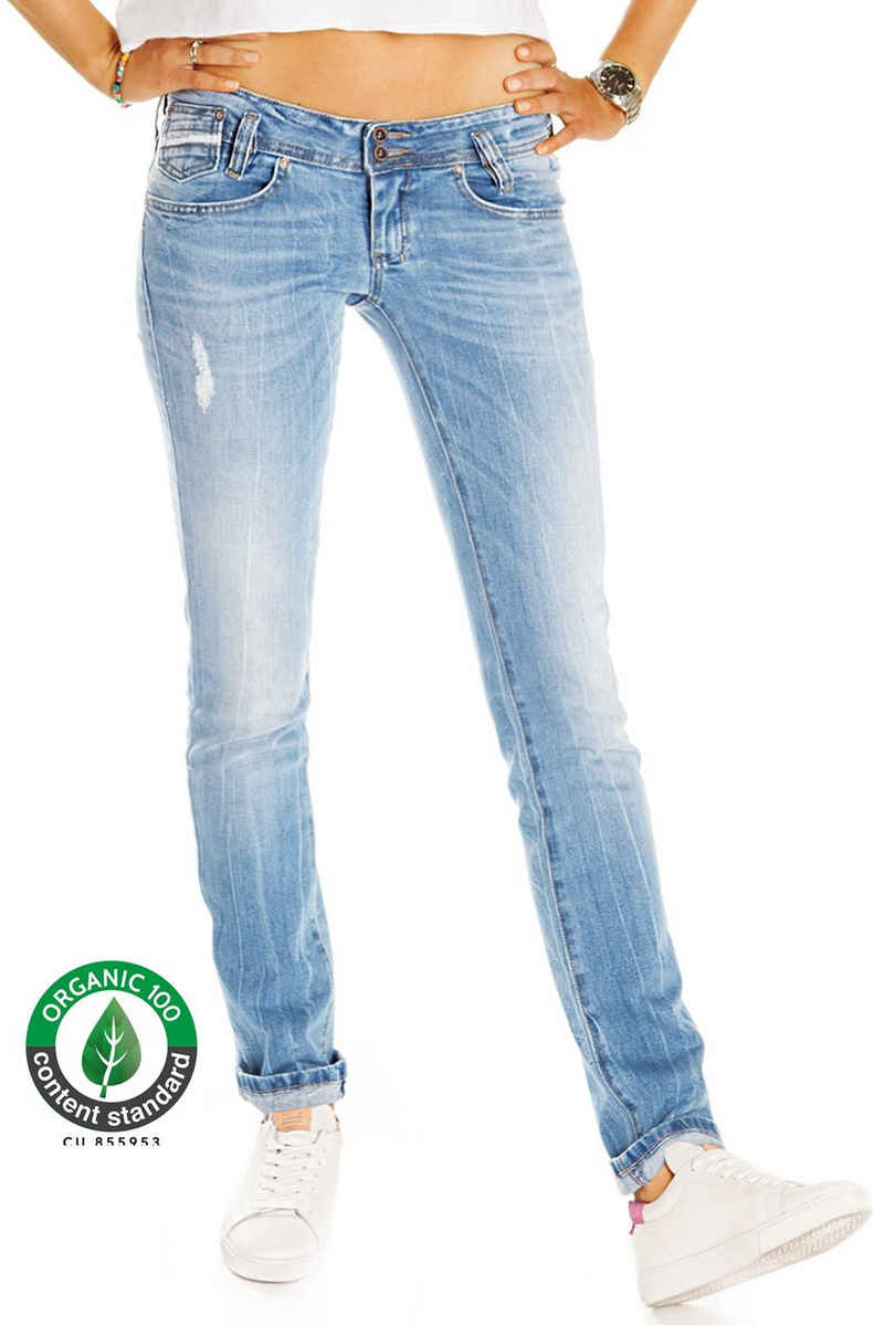 be styled Straight-Jeans low waist Bio-Baumwolle Damenhosen gerade geschnitten Bio_001