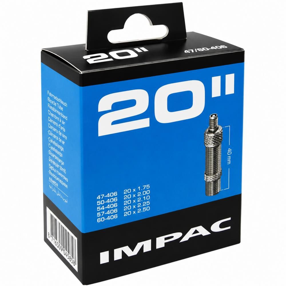 Impac Fahrradschlauch Impac Fahrradschlauch 20 Zoll - 47/60-406, DV 40 mm