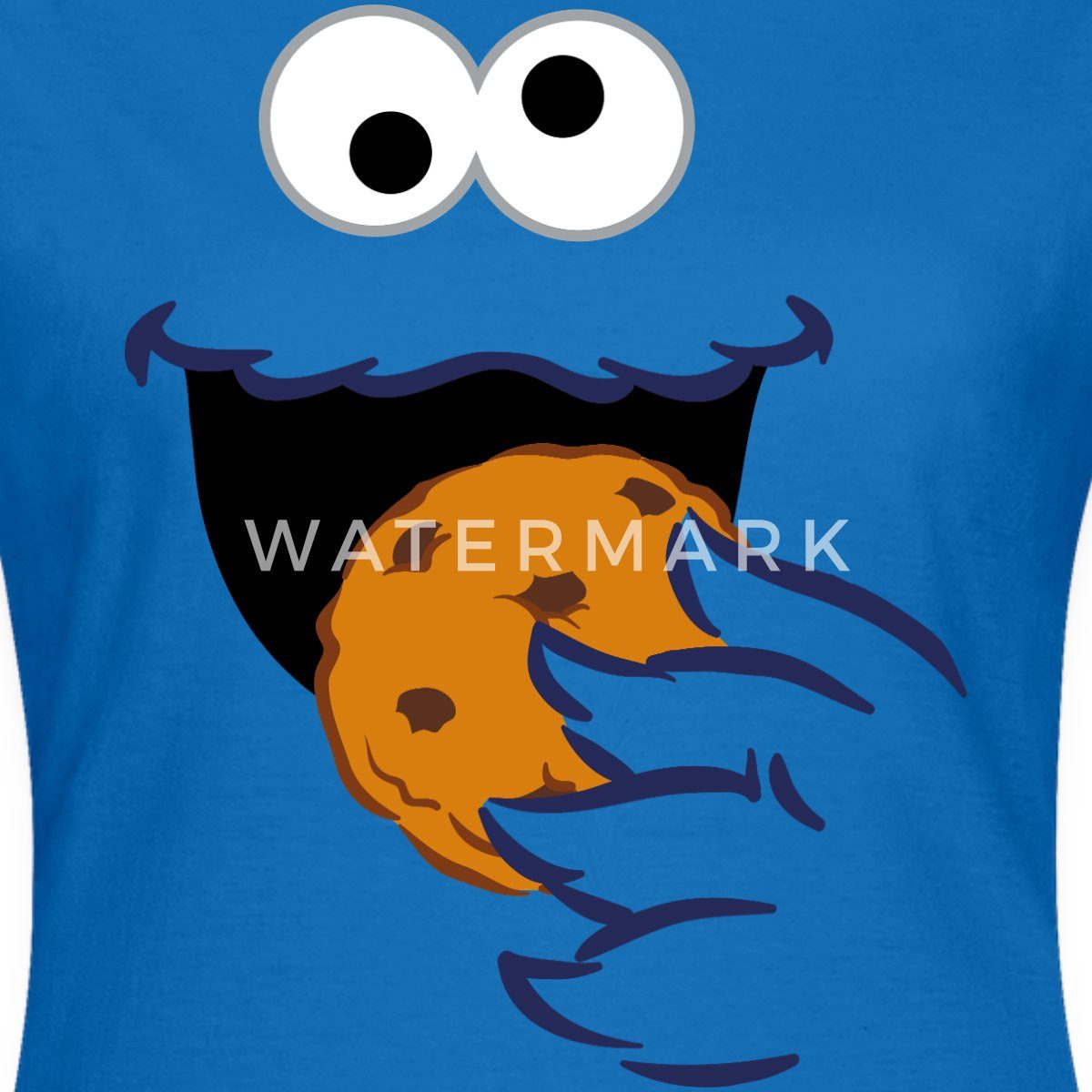 Spreadshirt T-Shirt Sesamstraße Kostüm Krümelmonster Frauen günstig online kaufen
